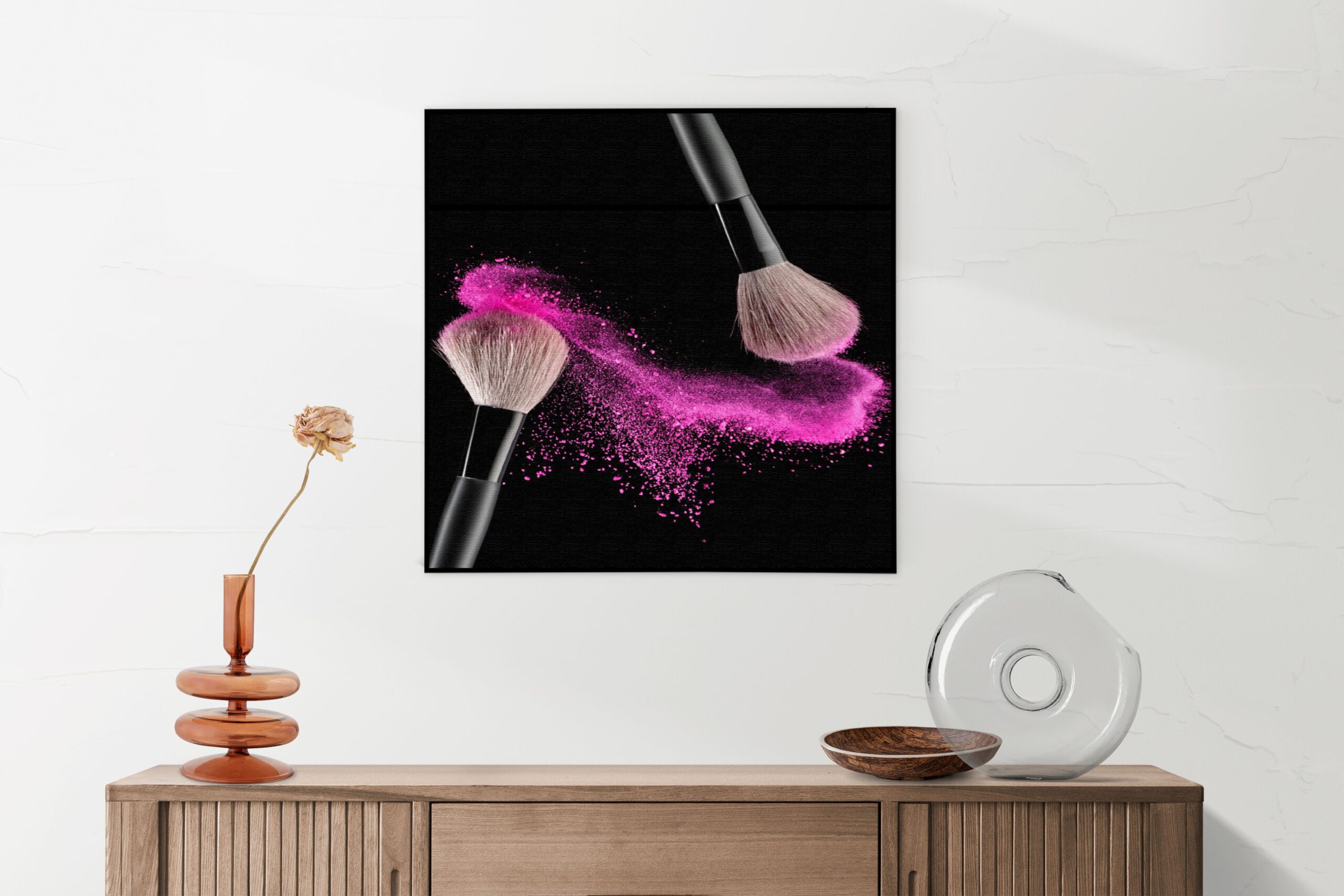 Akoestisch Schilderij Make up Poederkwasten Roze Vierkant Template Vierkant Rond Beauty 1 2 scaled 1