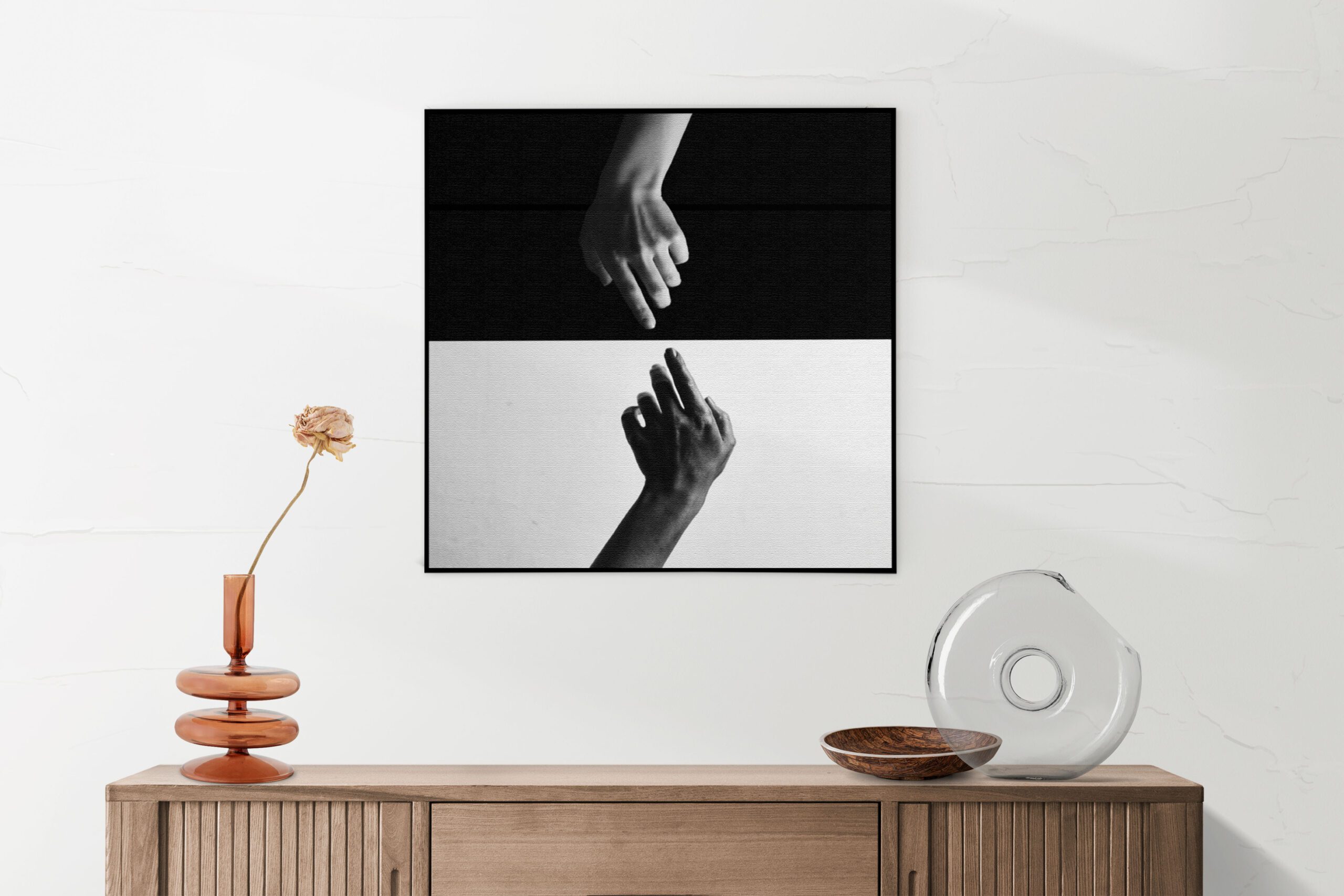 Akoestisch Schilderij De aanraking Black and White Vierkant Template Vierkant Rond Beauty 10 2 scaled 1