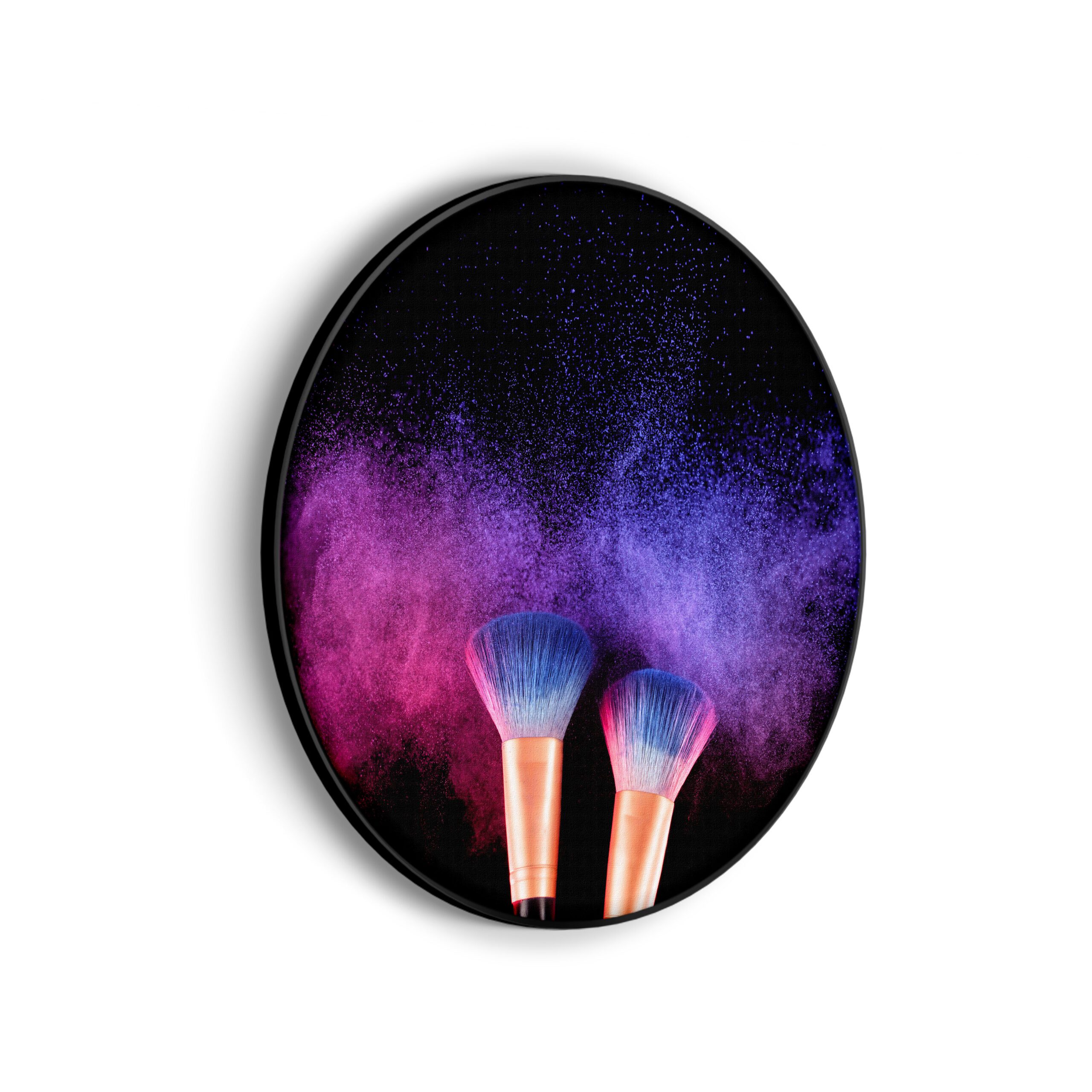 Akoestisch Schilderij Make up Poederkwasten Kleurrijk Rond - Muurcirkel Template Vierkant Rond Beauty 4 3 scaled 1