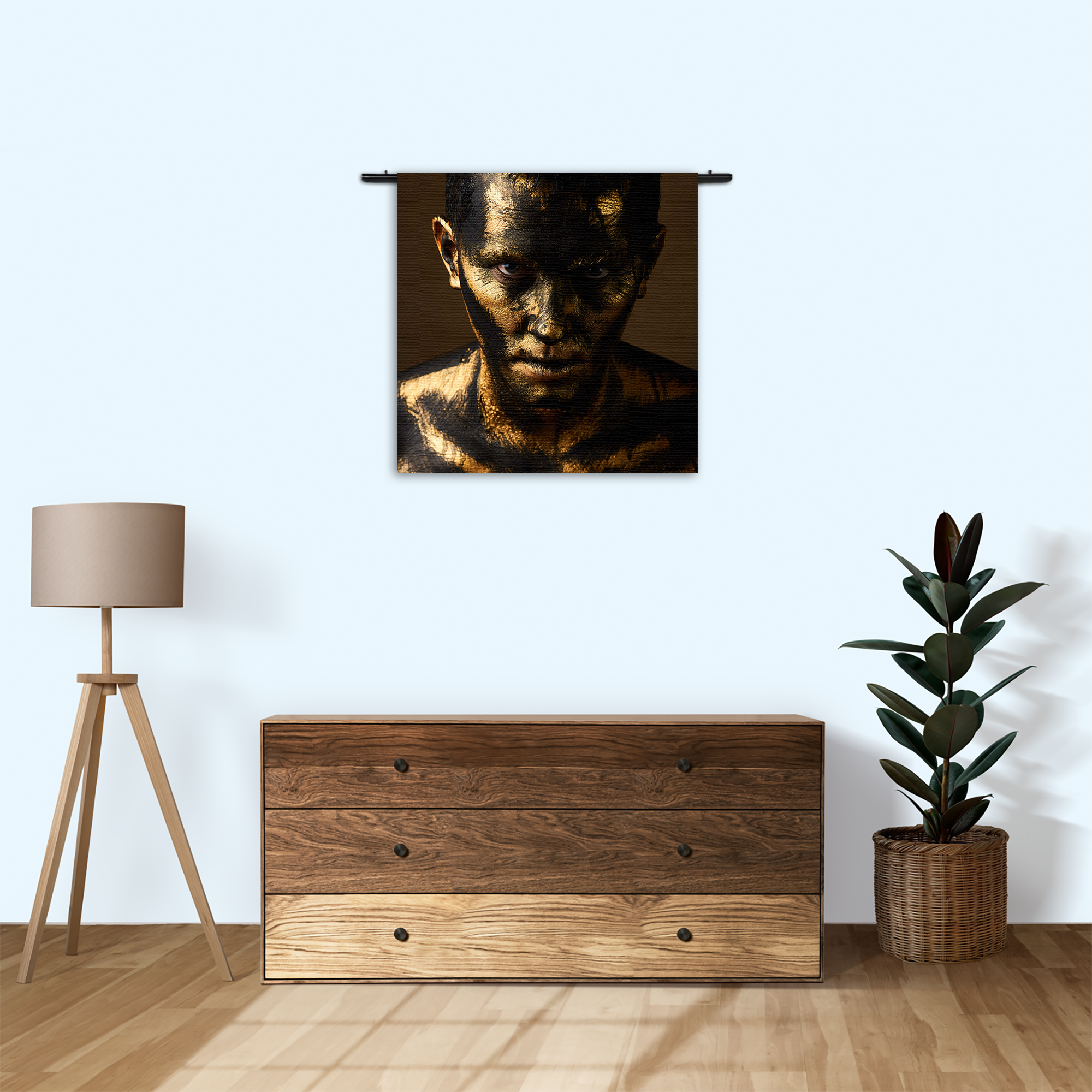 Wandkleed Golden Men Rechthoek Vierkant Template Vierkant Rond Beauty 9 3