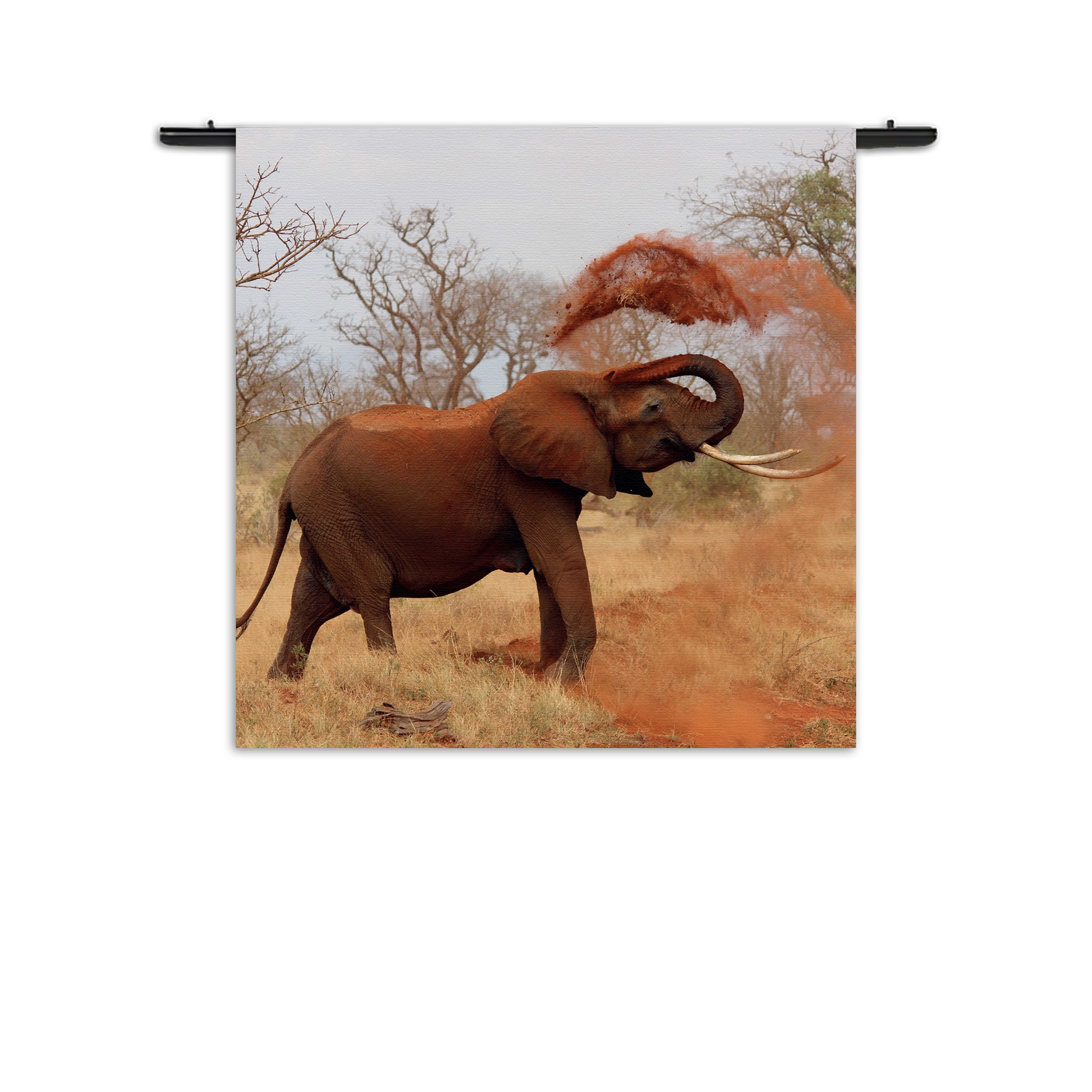 Wandkleed Wilde Olifant Rechthoek Vierkant