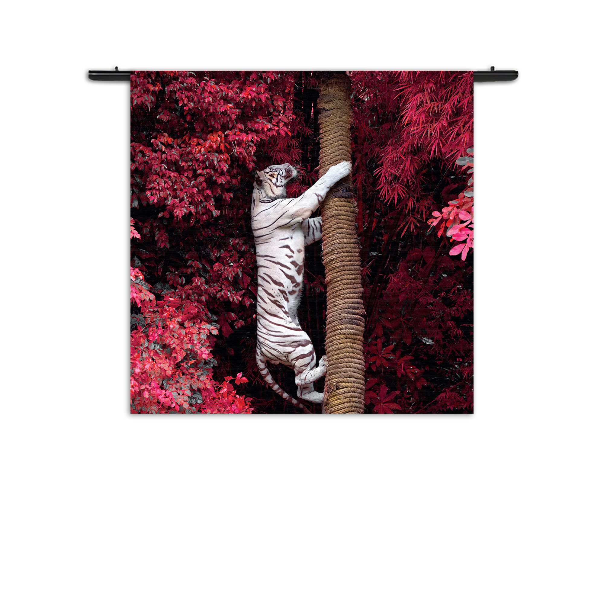 Wandkleed De Witte Tijger Rechthoek Vierkant