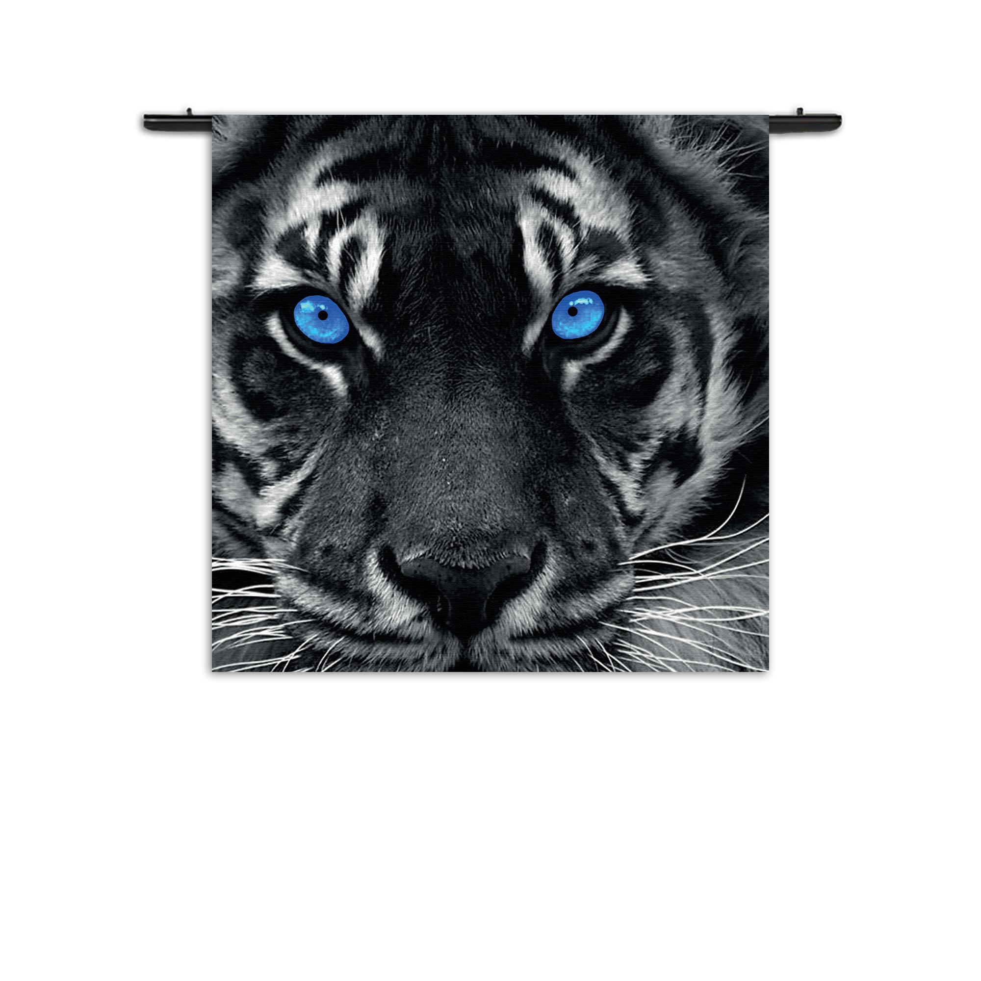 Wandkleed Lion With Blue Eyes Rechthoek Vierkant