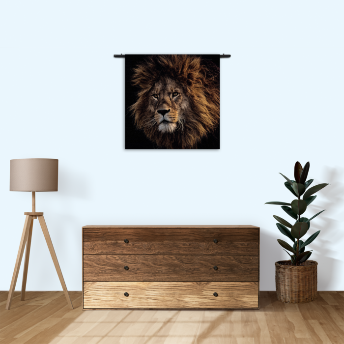 Wandkleed The Lion Rechthoek Vierkant Template Vierkant Rond Dieren 5 3