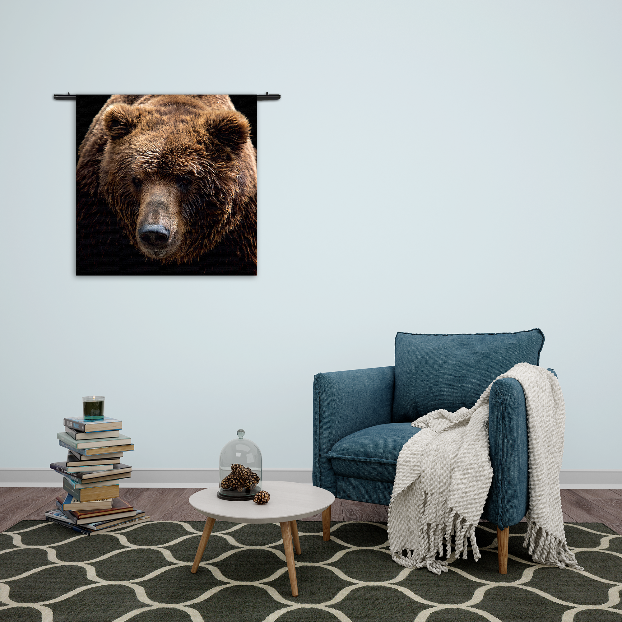 Wandkleed De Bruine Beer Rechthoek Vierkant Template Vierkant Rond Dieren 55 2