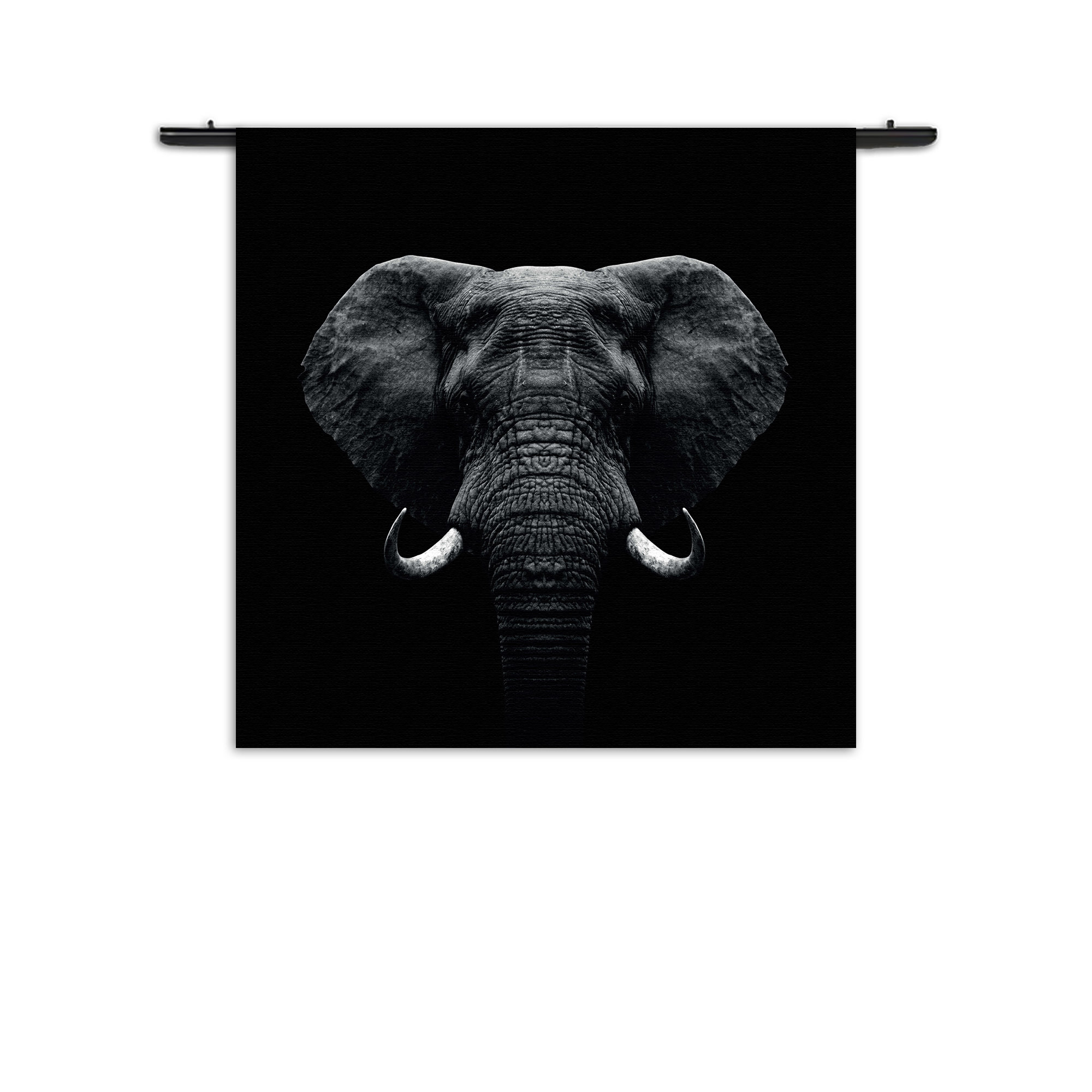 Wandkleed Pandabeer Zwart Wit 01 Rechthoek Vierkant