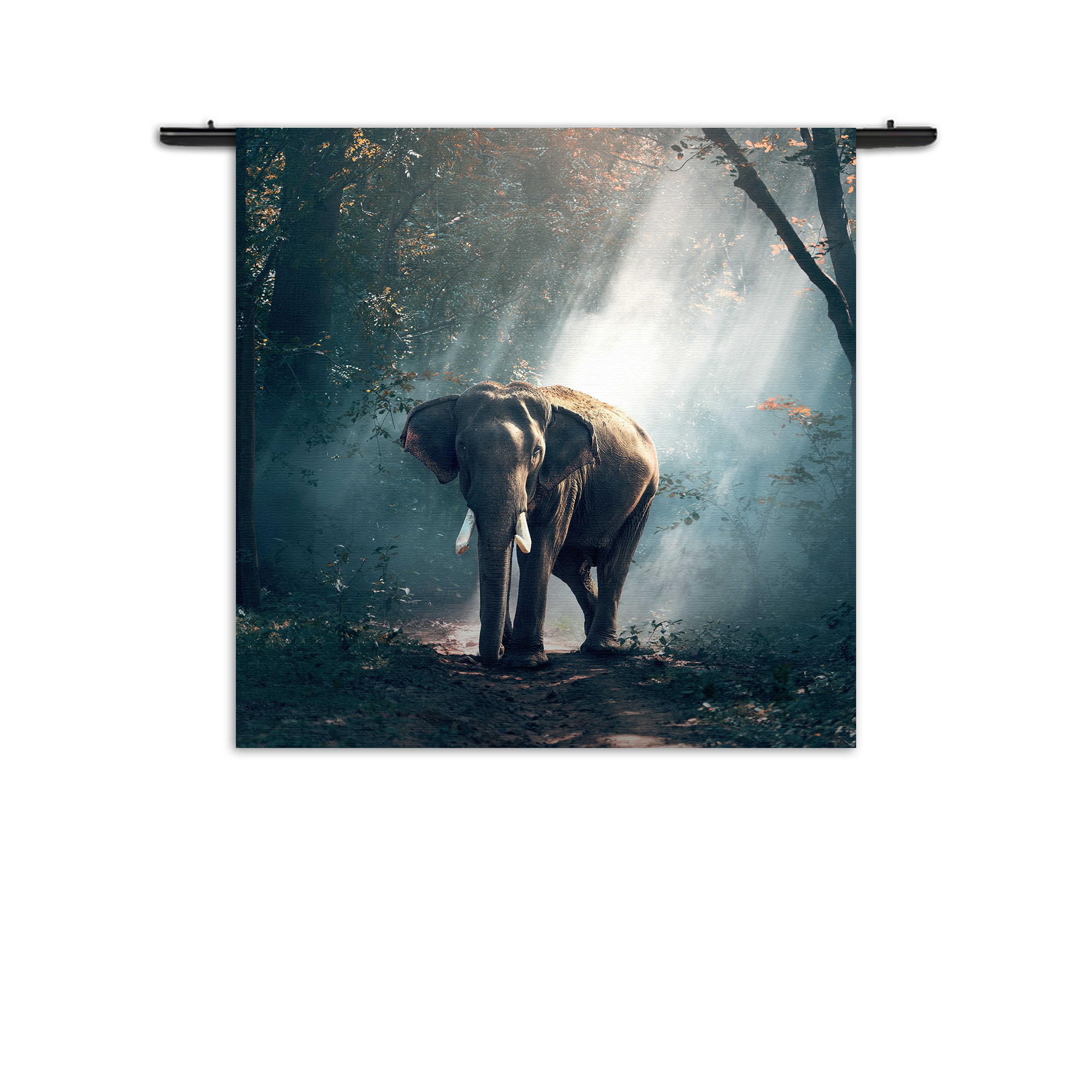 Template_Vierkant_Rond_Dieren_69-1 Wandkleed De Belichten Olifant Rechthoek Vierkant