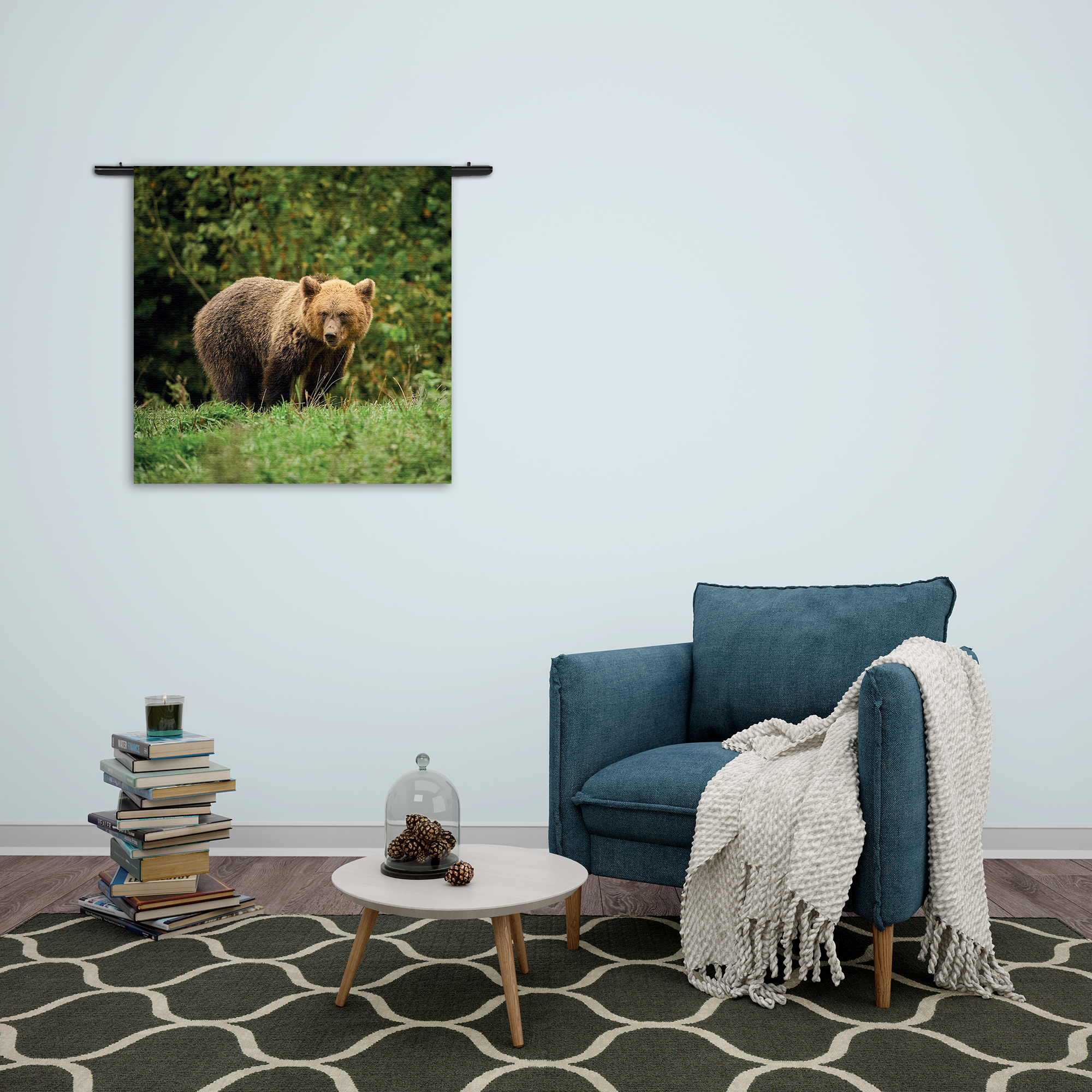 Template_Vierkant_Rond_Dieren_78-2 Wandkleed De Beer Tussen Het Groen Rechthoek Vierkant Template Vierkant Rond Dieren 78 2