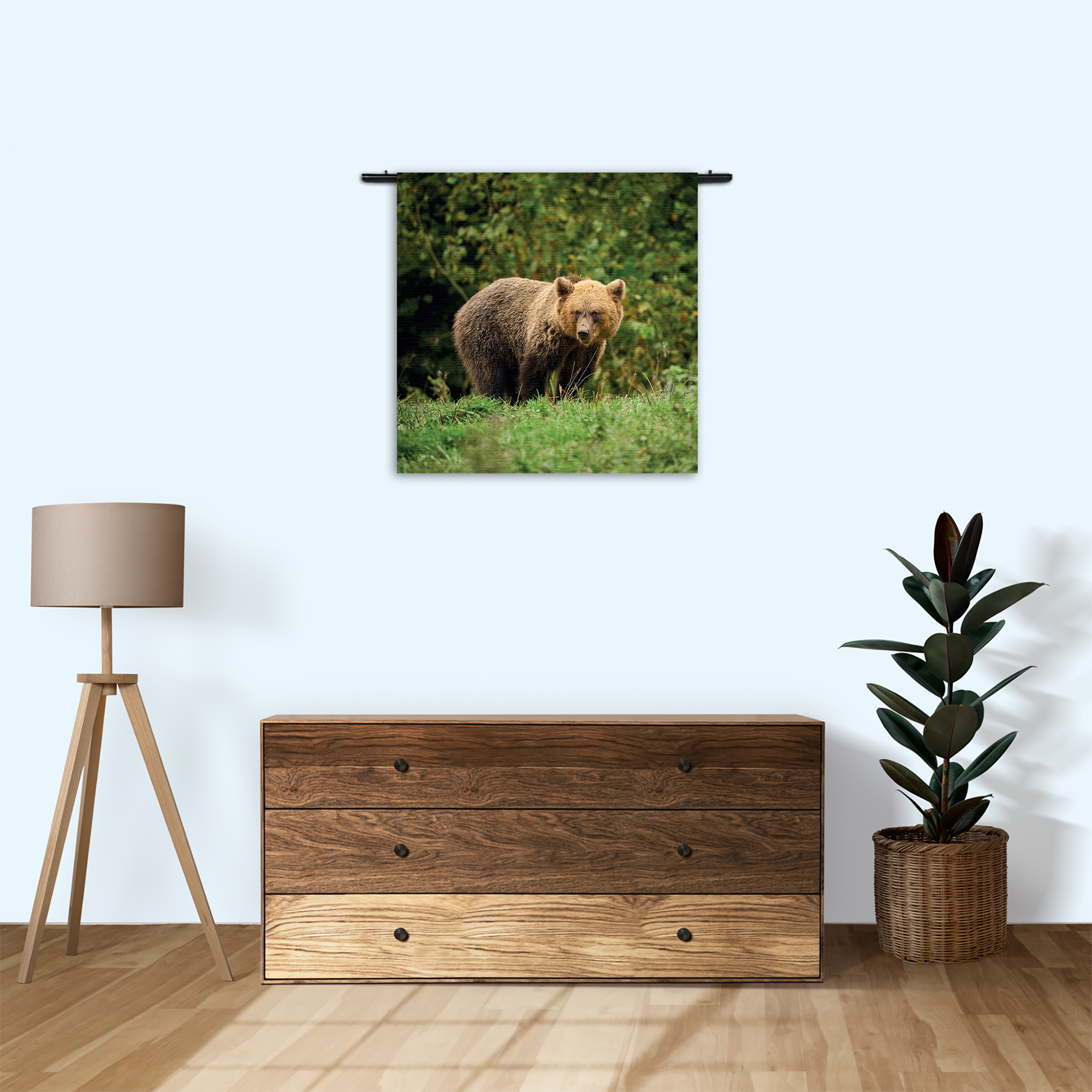 Template_Vierkant_Rond_Dieren_78-3 Wandkleed De Beer Tussen Het Groen Rechthoek Vierkant Template Vierkant Rond Dieren 78 3