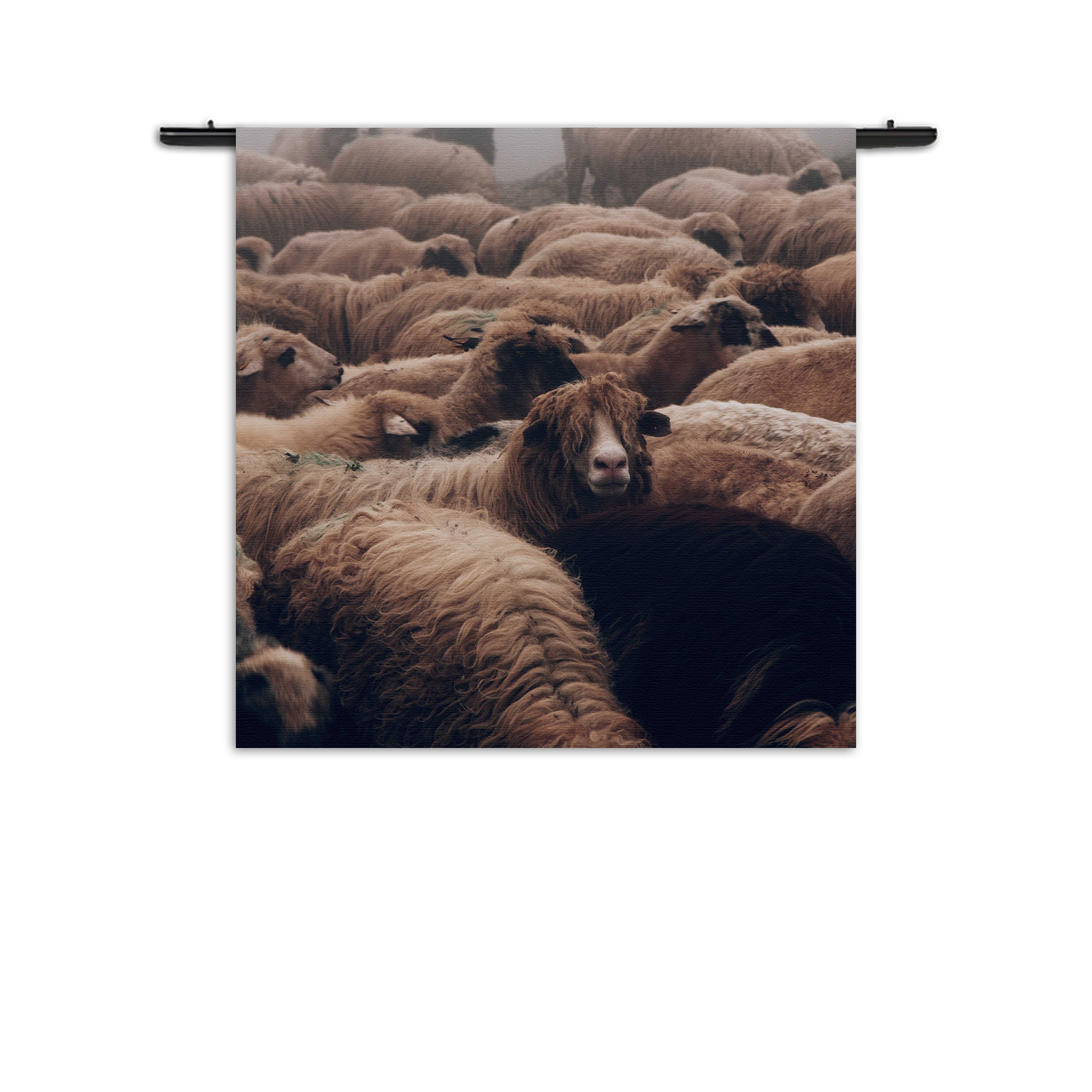 Template_Vierkant_Rond_Dieren_8-1 Wandkleed Kudde Schapen Rechthoek Vierkant