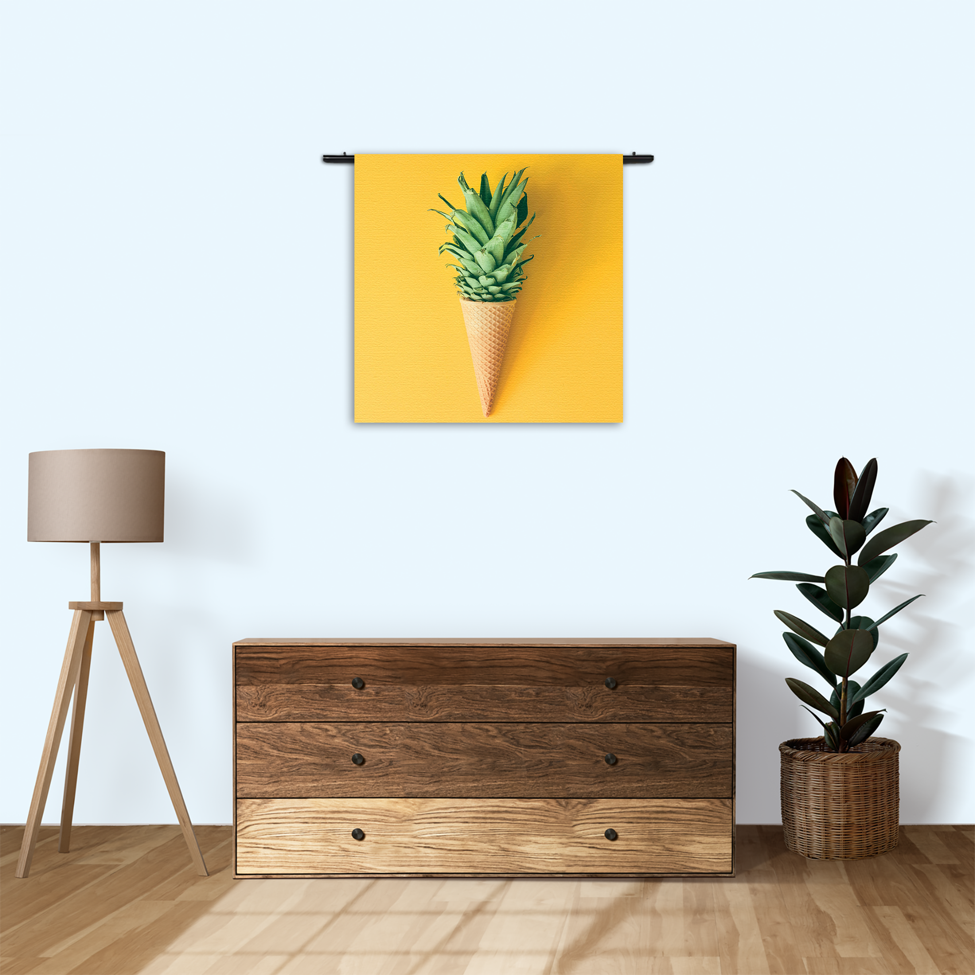 Wandkleed Ijshoorn met Plant Rechthoek Vierkant Template Vierkant Rond Eten En Drinken 16 3