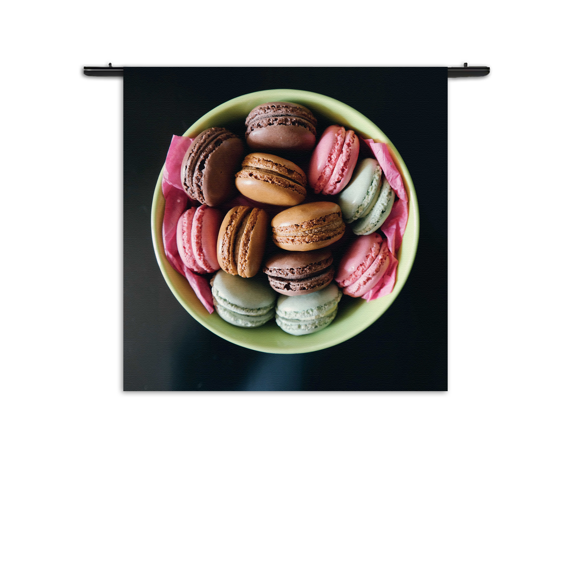 Wandkleed Macarons 01 Rechthoek Vierkant