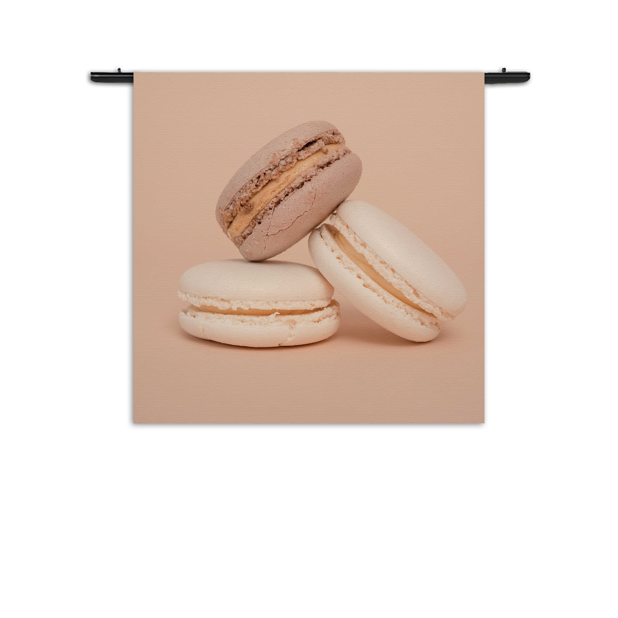 Wandkleed Macarons Beige Tinten 01 Rechthoek Vierkant