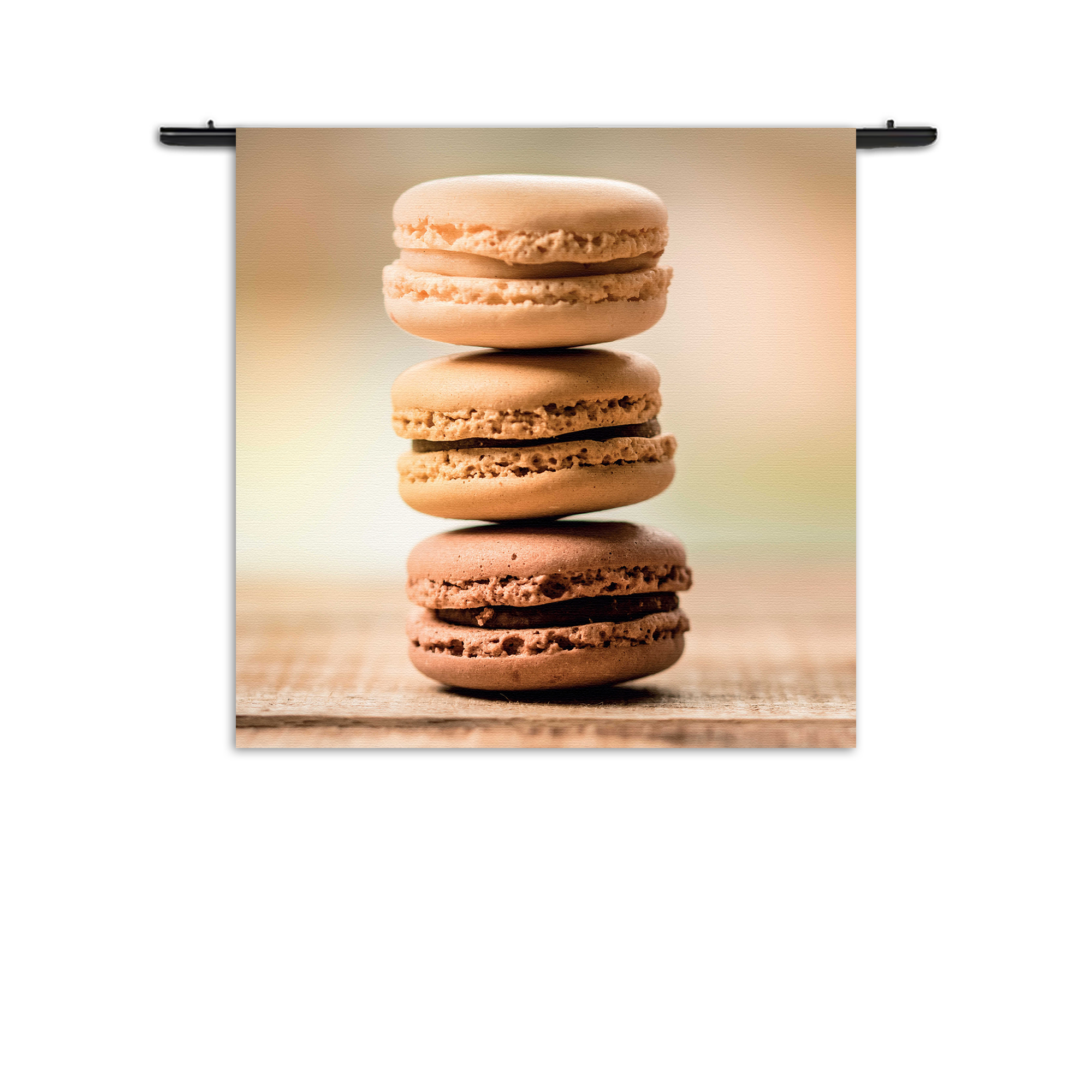 Wandkleed Macarons Beige Tinten 02 Rechthoek Vierkant