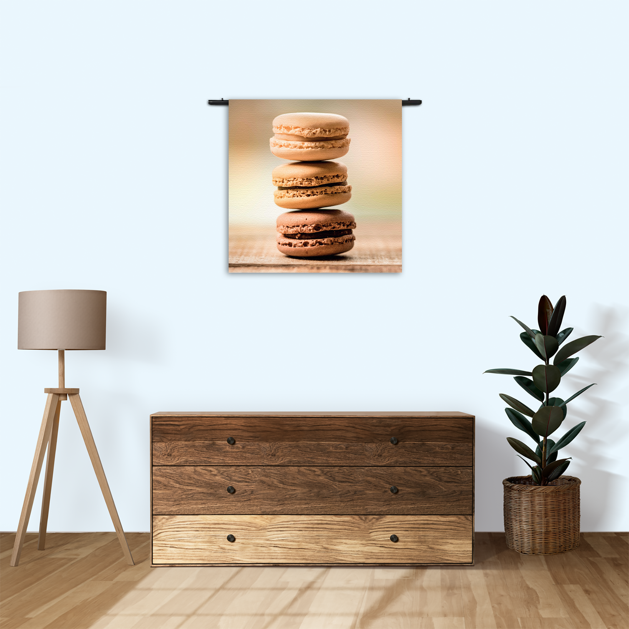 Wandkleed Macarons Beige Tinten 02 Rechthoek Vierkant Template Vierkant Rond Eten En Drinken 31 3