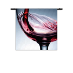 Wandkleed Glas Rode wijn 01 Rechthoek Vierkant