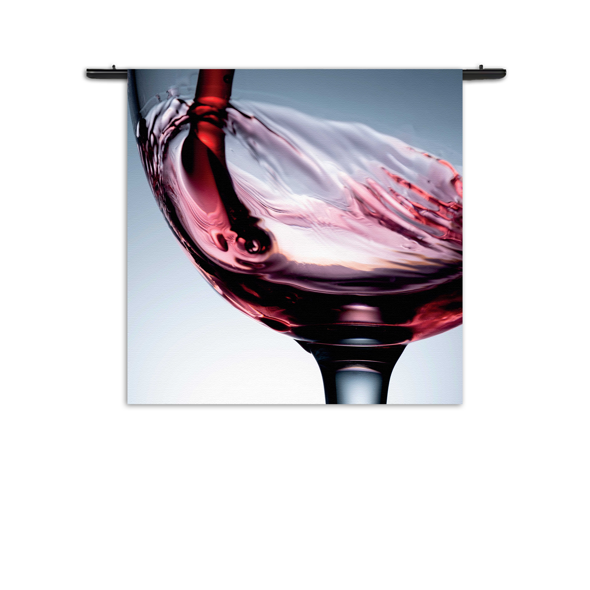 Wandkleed Glas Rode wijn 01 Rechthoek Vierkant