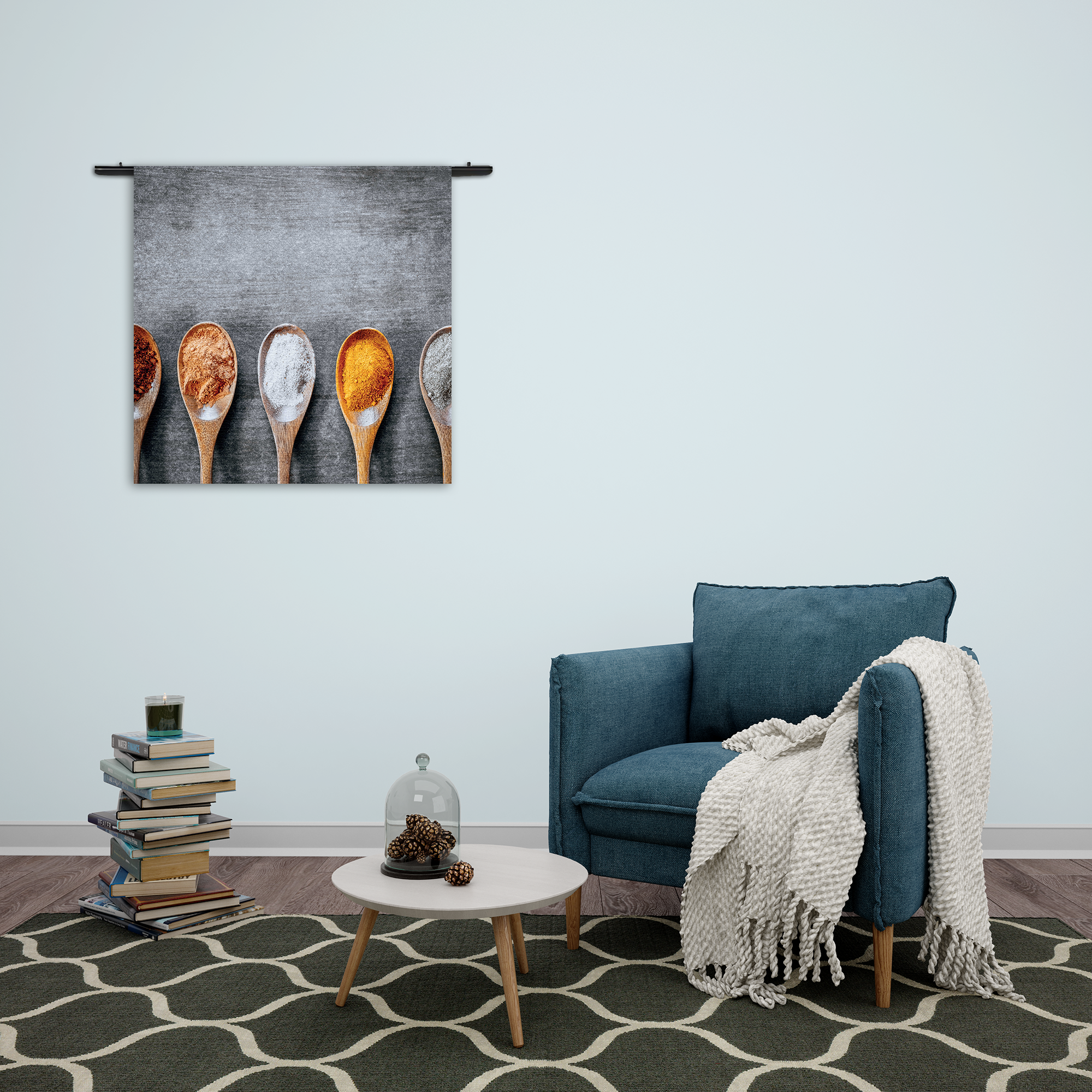 Wandkleed Specerijen Rechthoek Vierkant Template Vierkant Rond Eten En Drinken 40 2