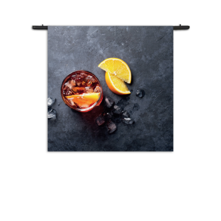 Wandkleed Cocktail met Citroen Rechthoek Vierkant