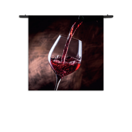 Wandkleed Glas Rode wijn 02 Rechthoek Vierkant