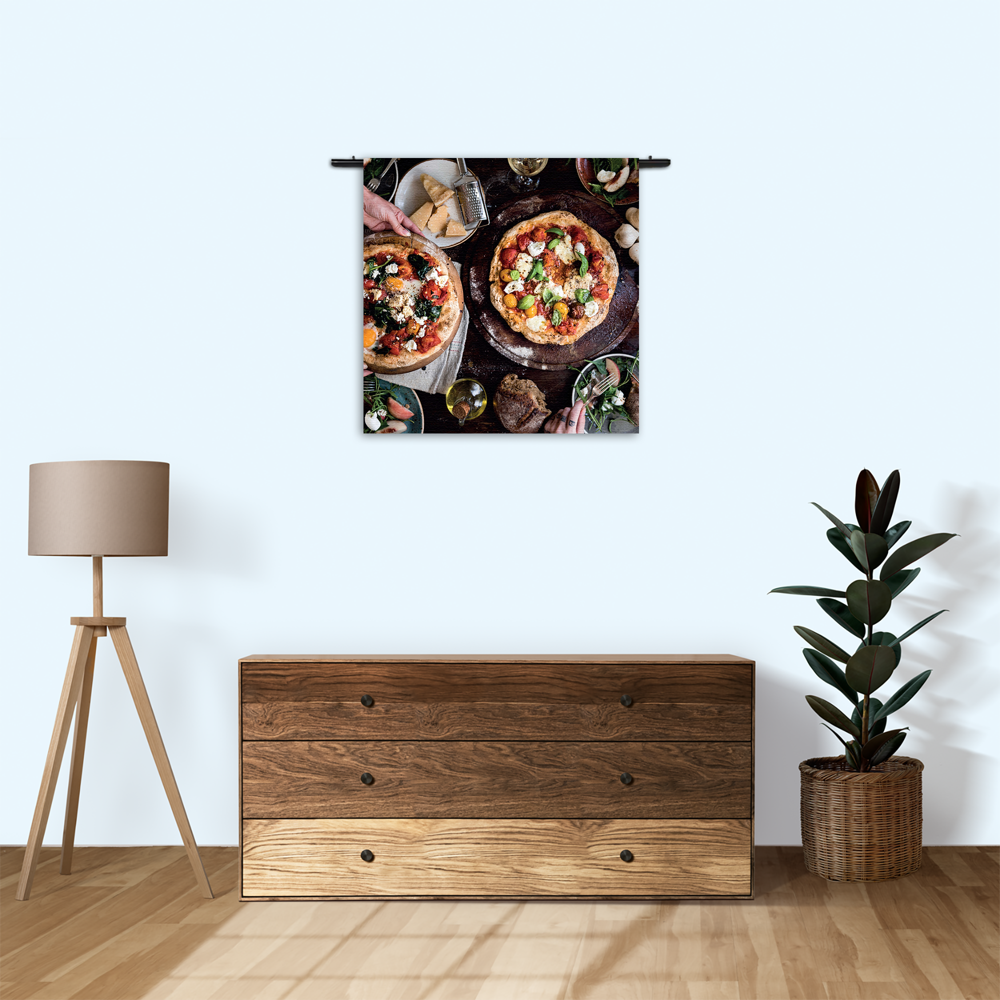 Wandkleed Italiaans Restaurant Rechthoek Vierkant Template Vierkant Rond Eten En Drinken 60 3