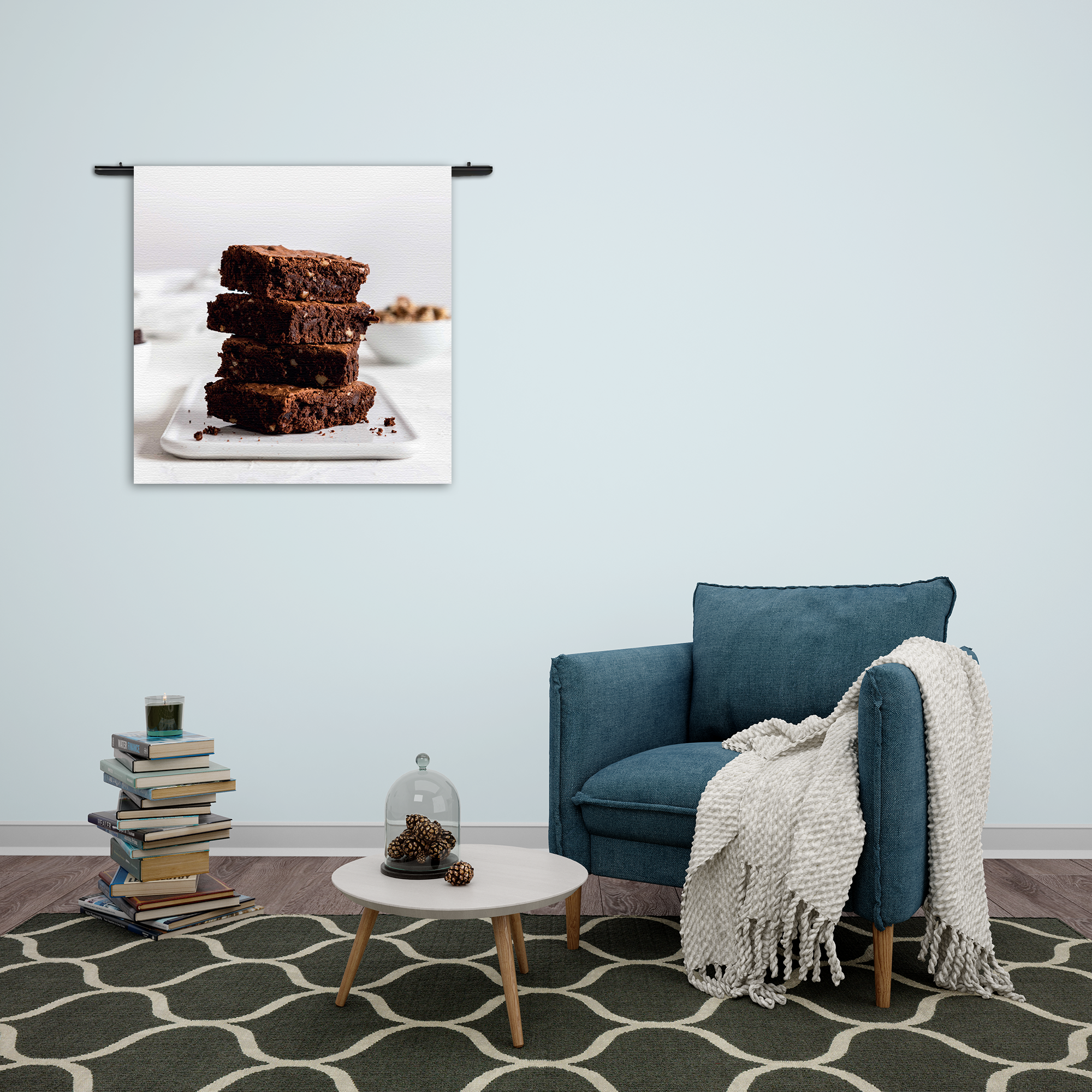 Wandkleed Brownie Rechthoek Vierkant Template Vierkant Rond Eten En Drinken 62 2