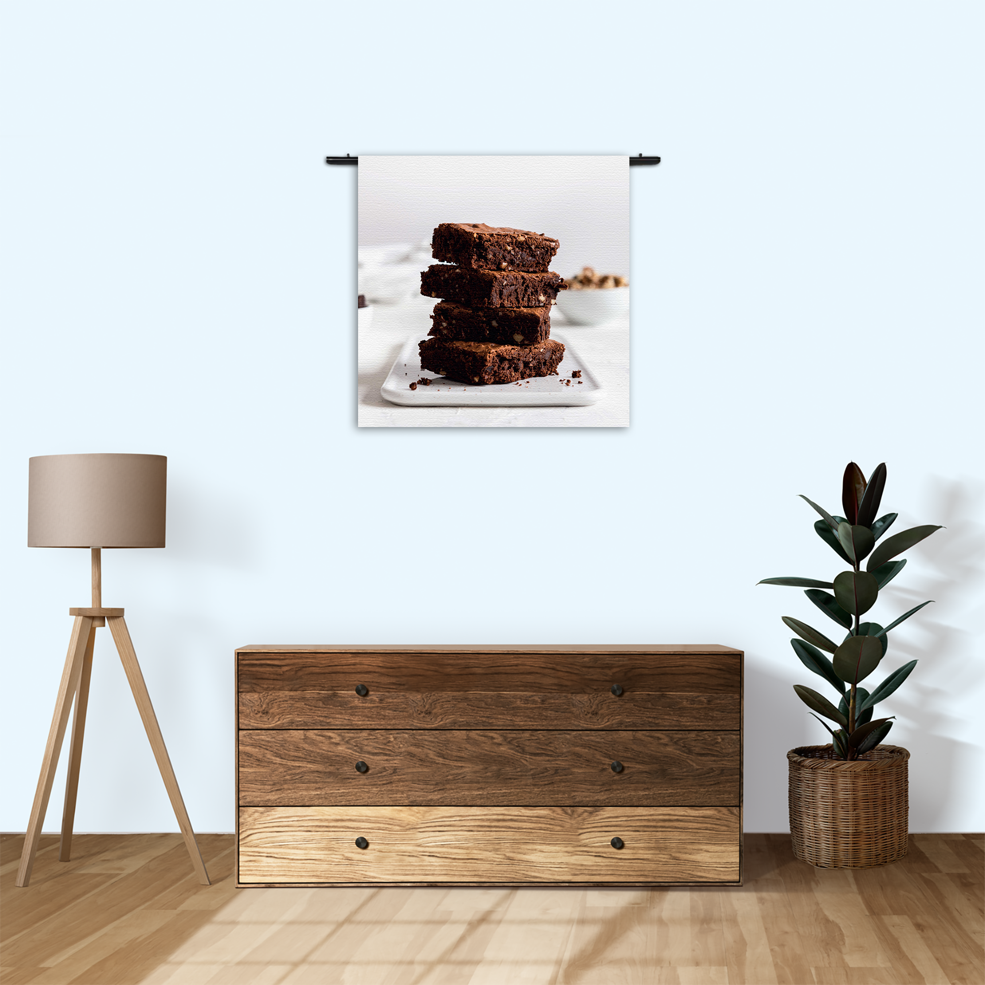 Wandkleed Brownie Rechthoek Vierkant Template Vierkant Rond Eten En Drinken 62 3