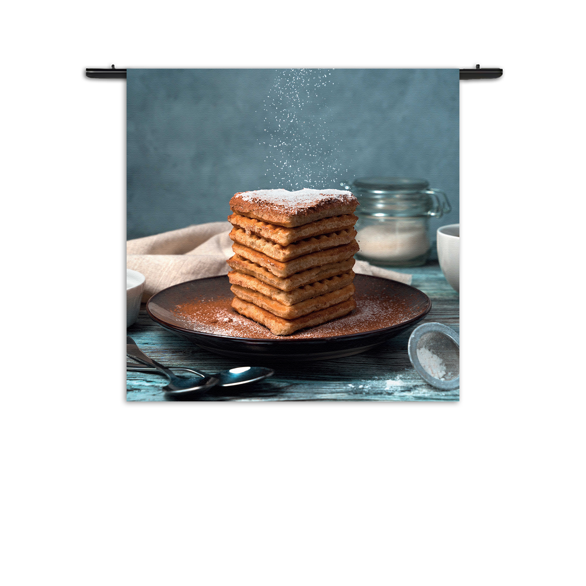 Template_Vierkant_Rond_Eten-En-Drinken_68-1 Wandkleed Wafels Rechthoek Vierkant