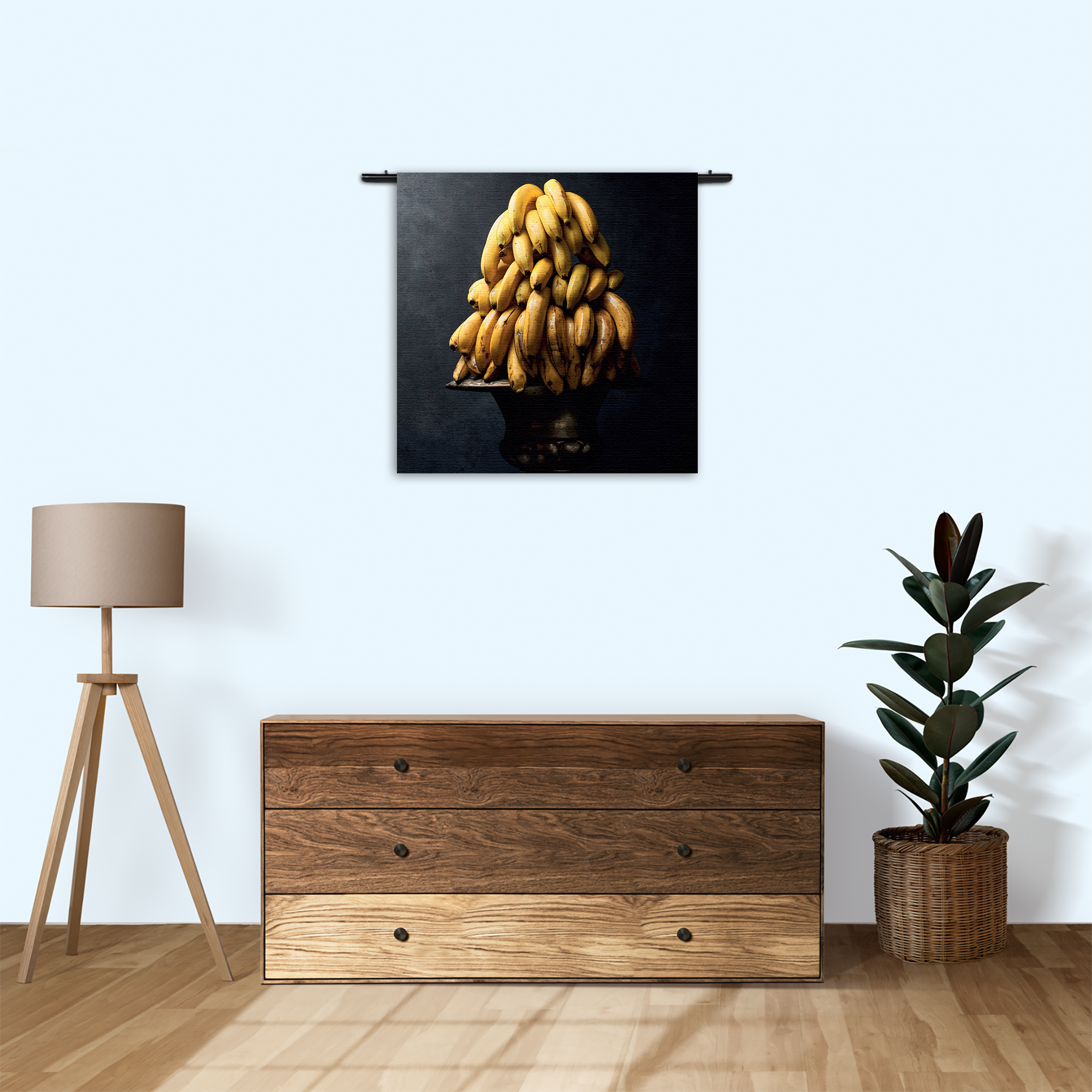 Wandkleed Tros Bananen Schaal Rechthoek Vierkant Template Vierkant Rond Eten En Drinken 73 3