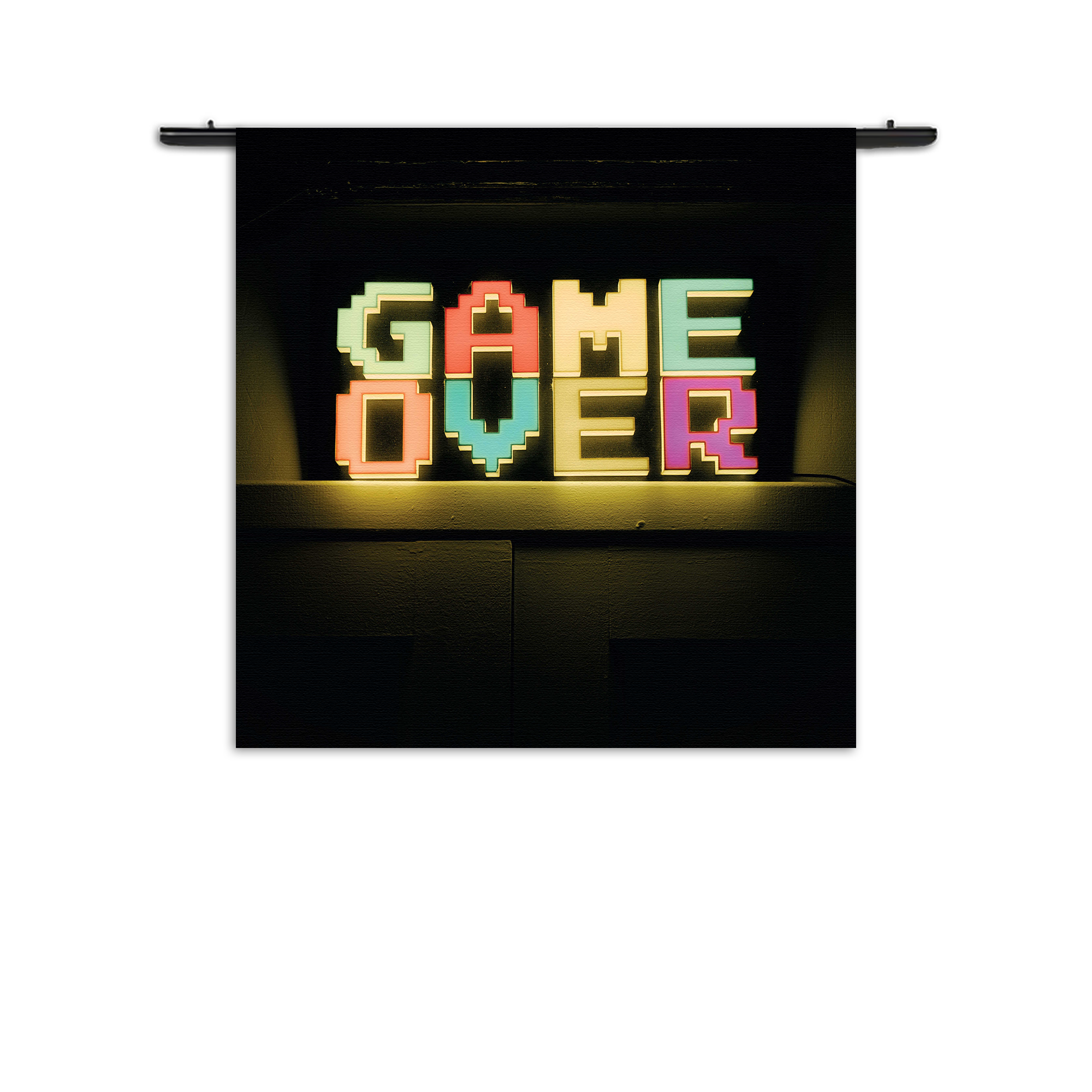 Wandkleed Game Over Rechthoek Vierkant