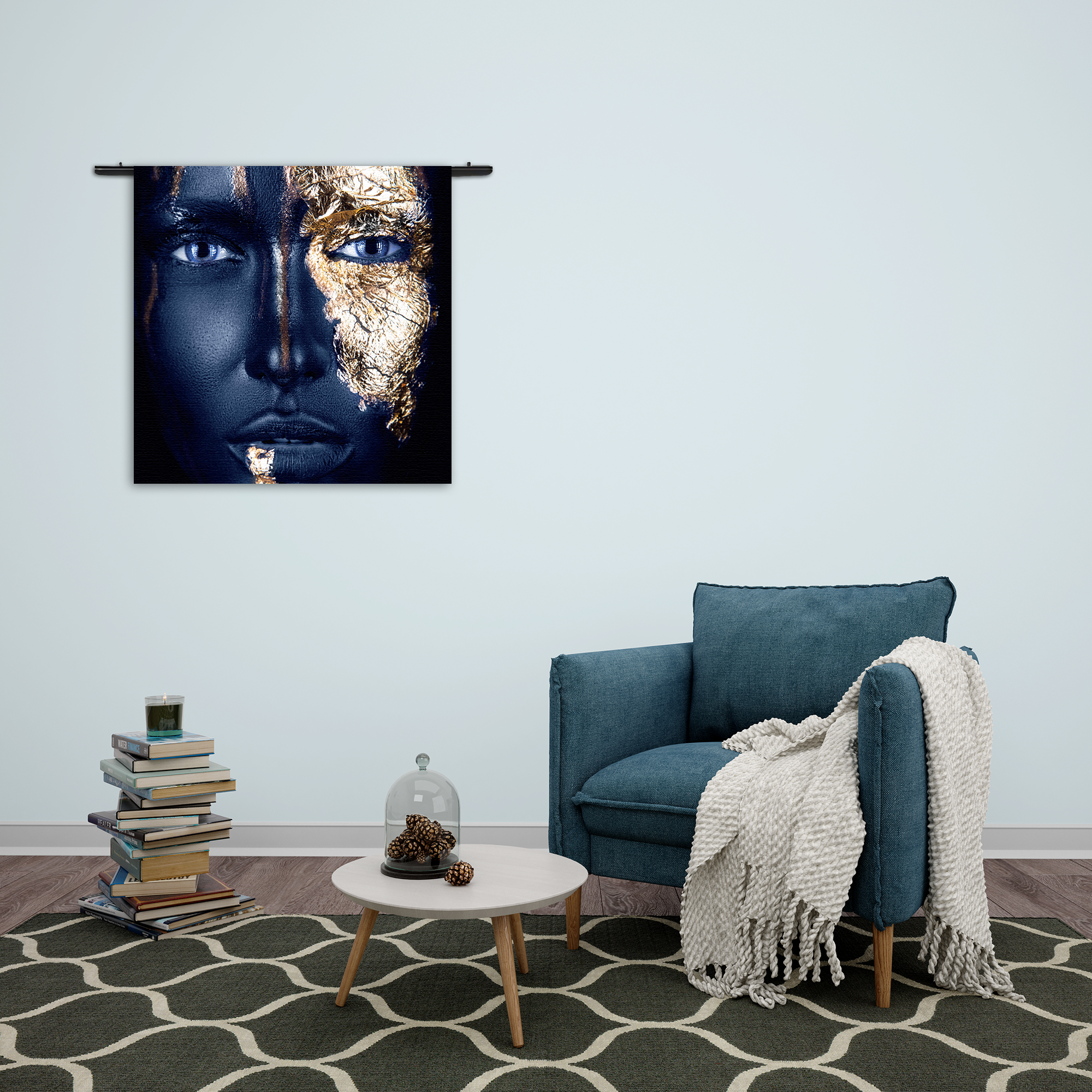 Wandkleed Golden Whoman 03 Rechthoek Vierkant Template Vierkant Rond Lifestyle 14 2