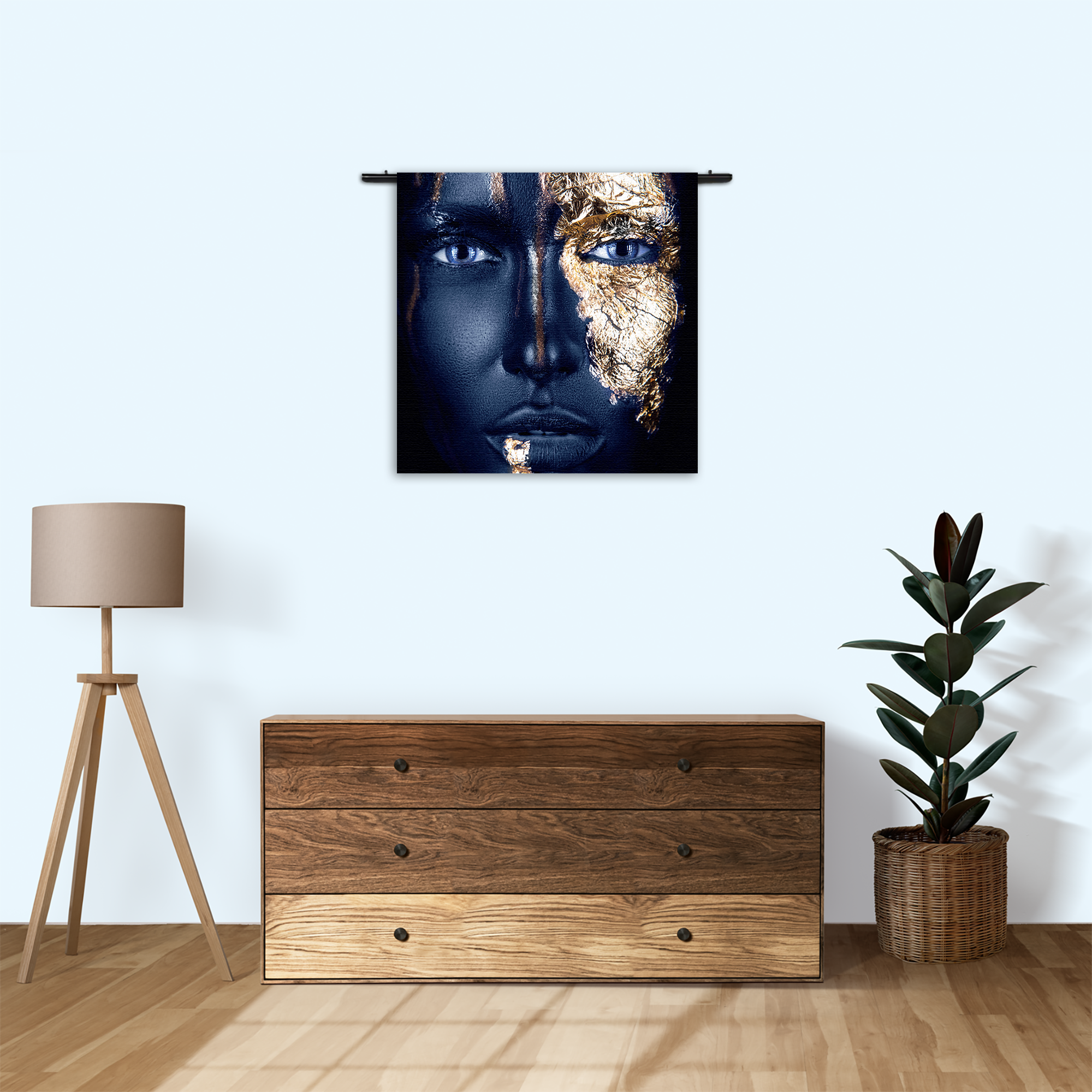 Wandkleed Golden Whoman 03 Rechthoek Vierkant Template Vierkant Rond Lifestyle 14 3