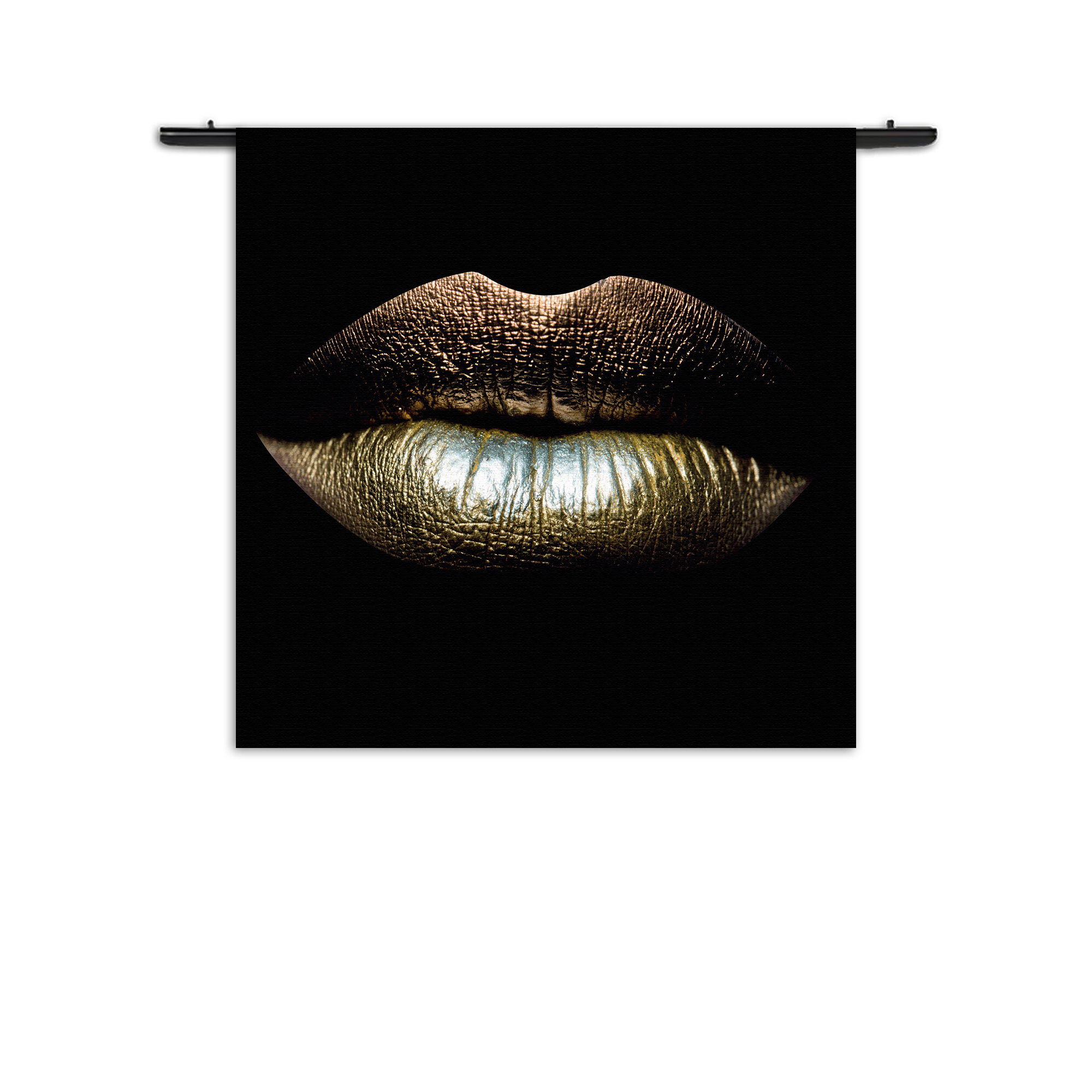 Wandkleed Golden Lips Rechthoek Vierkant