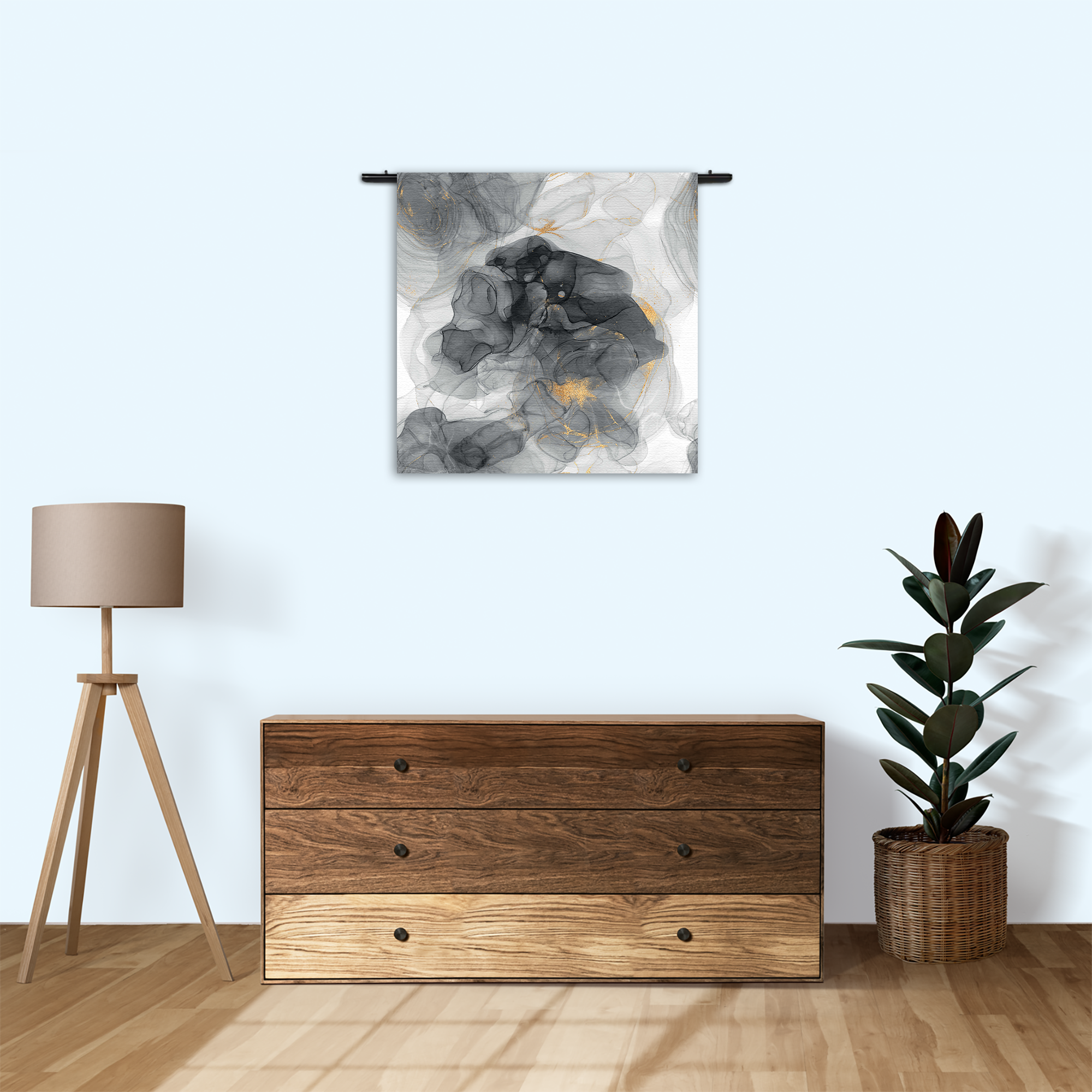 Wandkleed Abstract Marmer Look Grijs met Goud 02 Rechthoek Vierkant Template Vierkant Rond Marmer 10 3