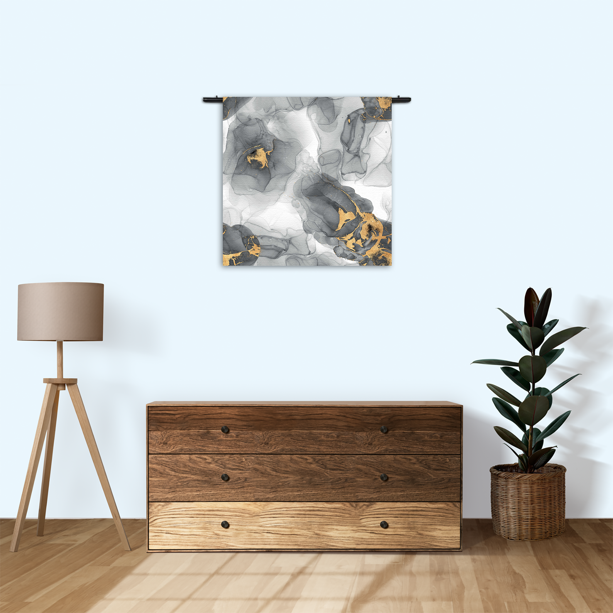 Wandkleed Abstract Marmer Look Grijs met Goud 04 Rechthoek Vierkant Template Vierkant Rond Marmer 13 3