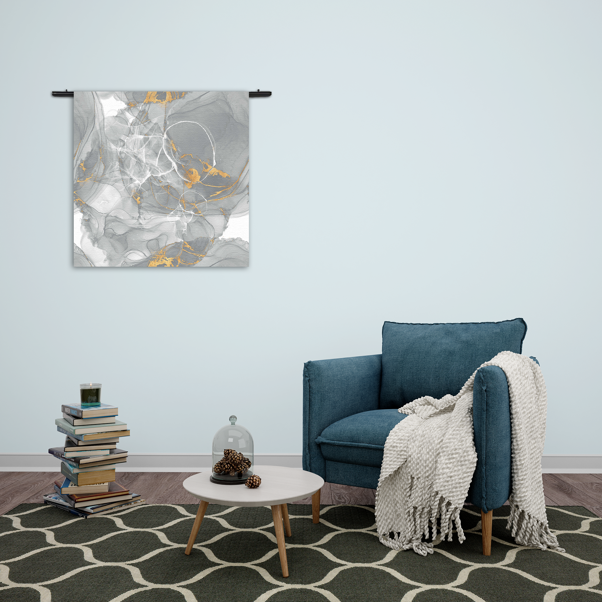 Wandkleed Abstract Marmer Look Grijs met Goud 06 Rechthoek Vierkant Template Vierkant Rond Marmer 17 2