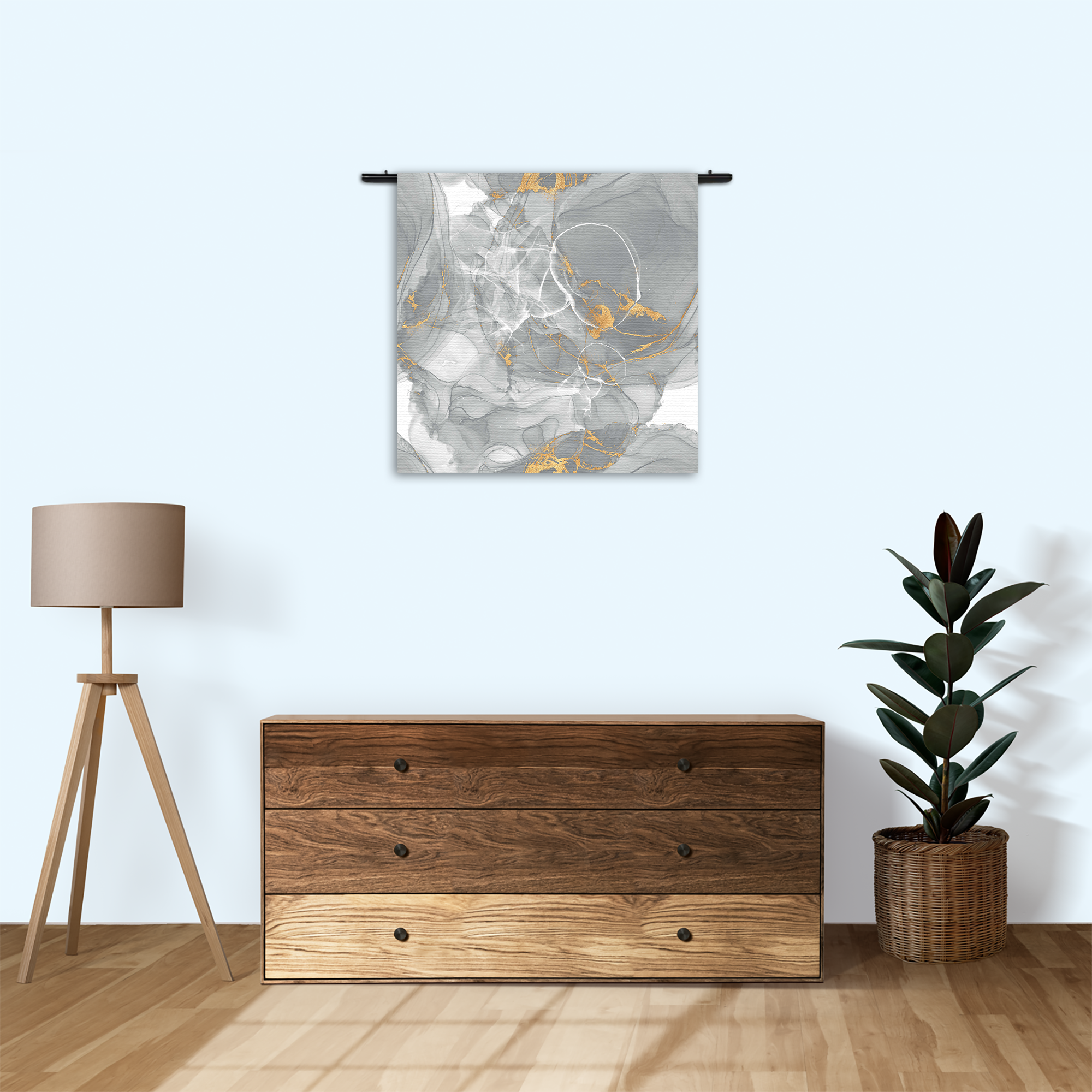 Wandkleed Abstract Marmer Look Grijs met Goud 06 Rechthoek Vierkant Template Vierkant Rond Marmer 17 3