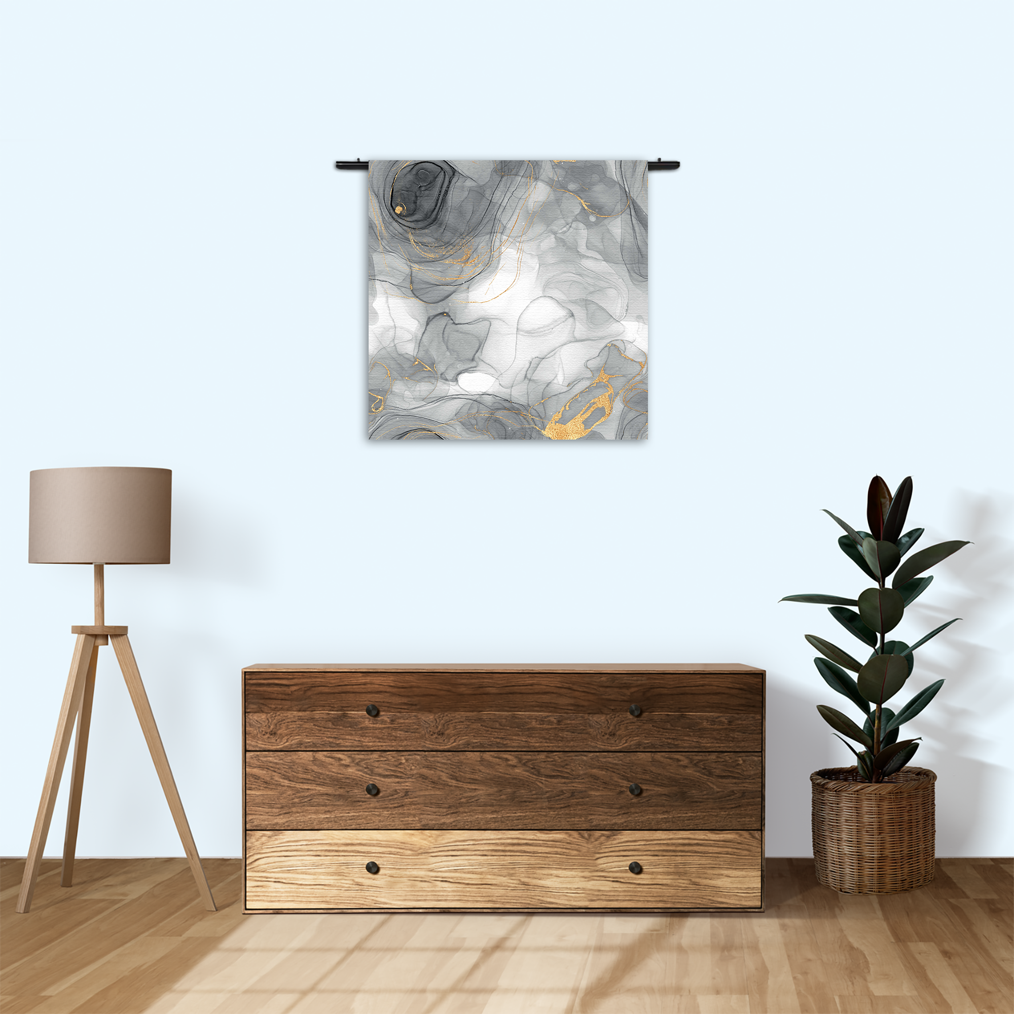Wandkleed Abstract Marmer Look Grijs met Goud 01 Rechthoek Vierkant Template Vierkant Rond Marmer 7 3