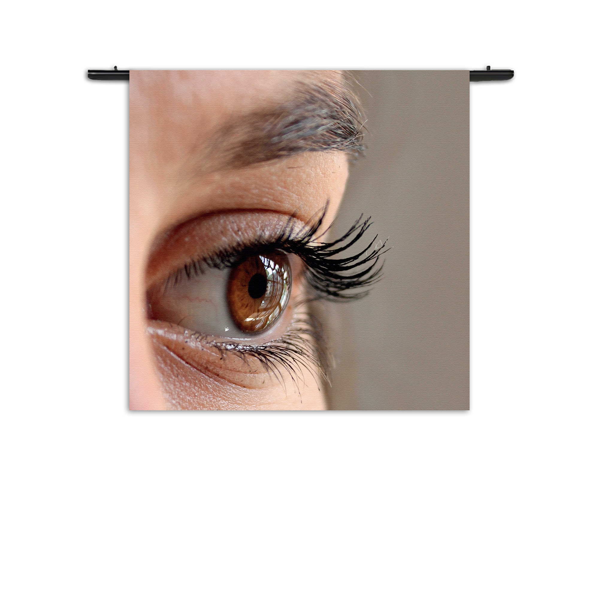 Wandkleed Het Bruine Oog Rechthoek Vierkant