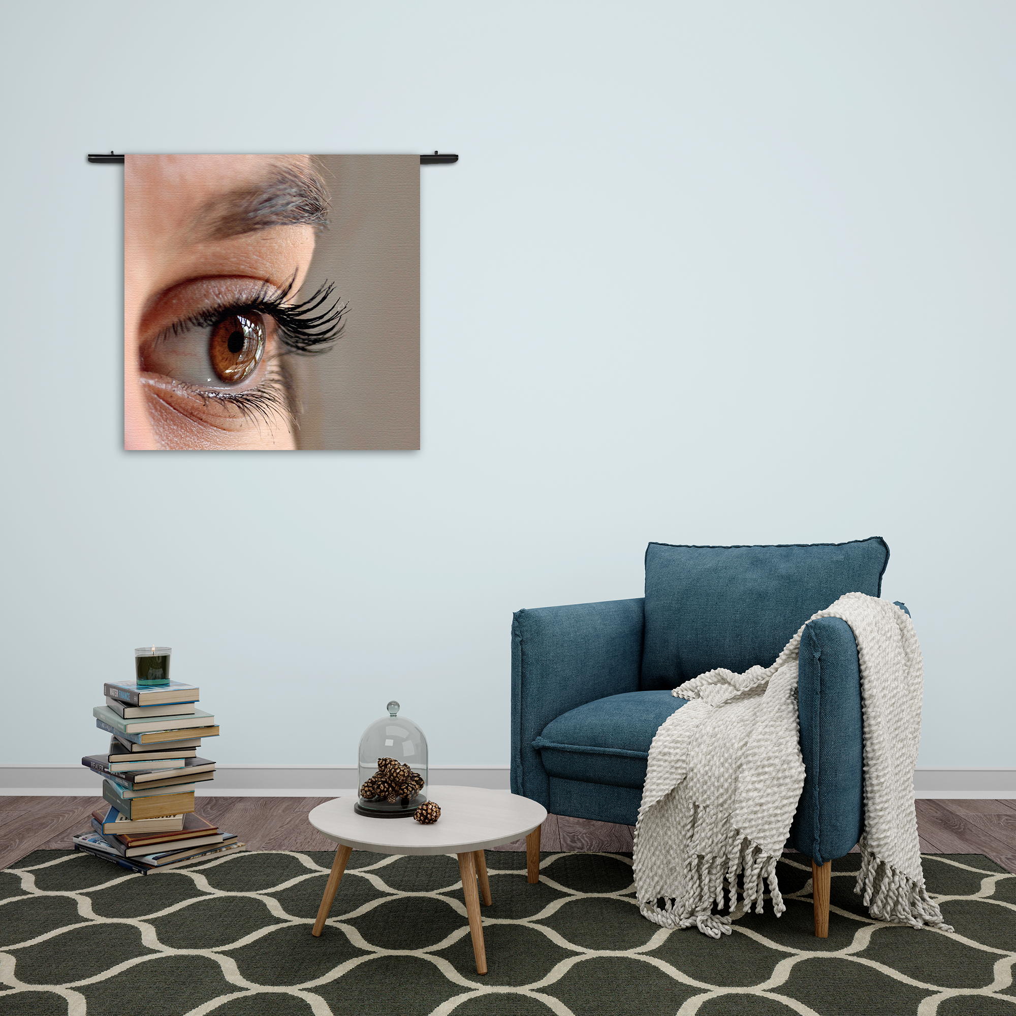 Wandkleed Het Bruine Oog Rechthoek Vierkant Template Vierkant Rond Mensen 19 2