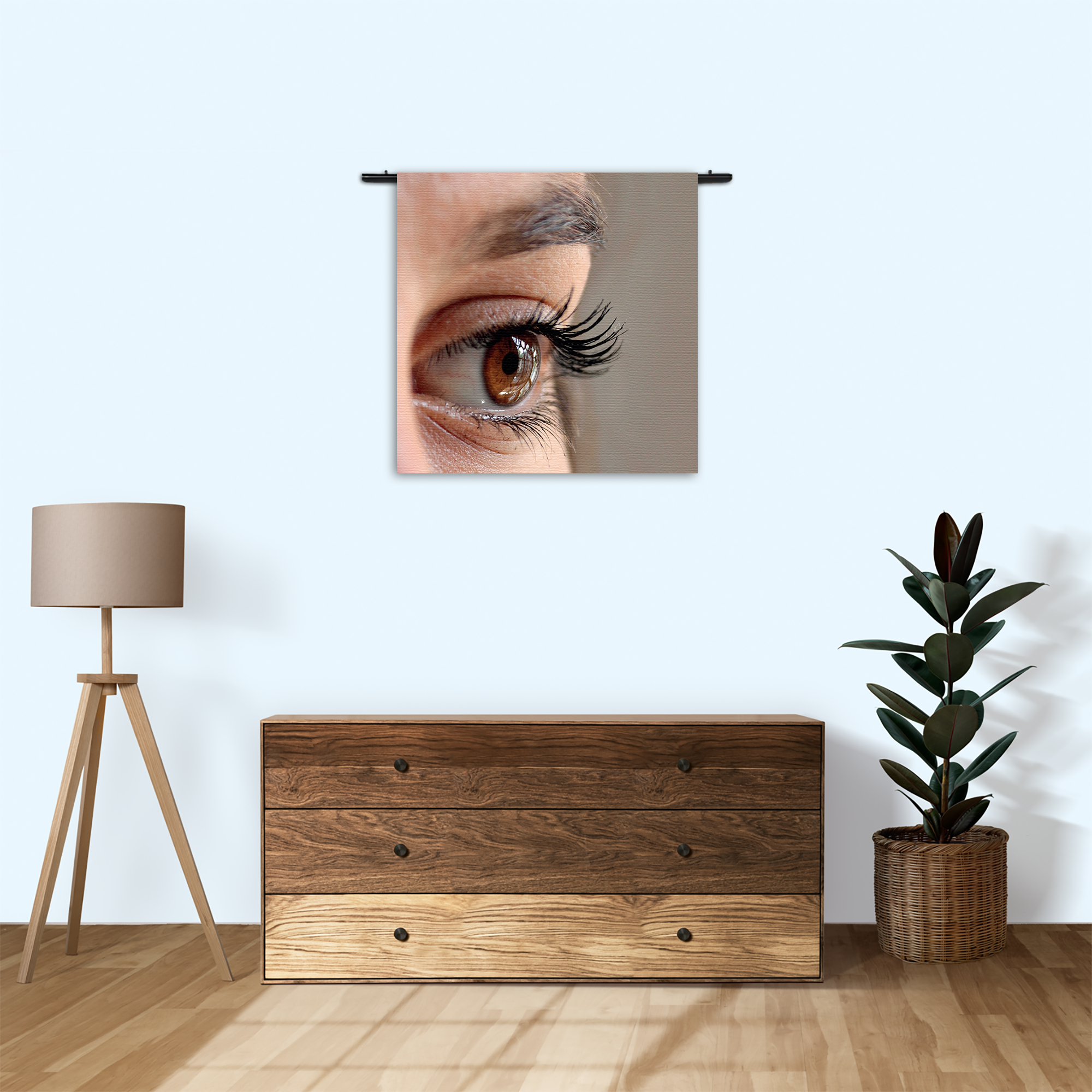 Wandkleed Het Bruine Oog Rechthoek Vierkant Template Vierkant Rond Mensen 19 3