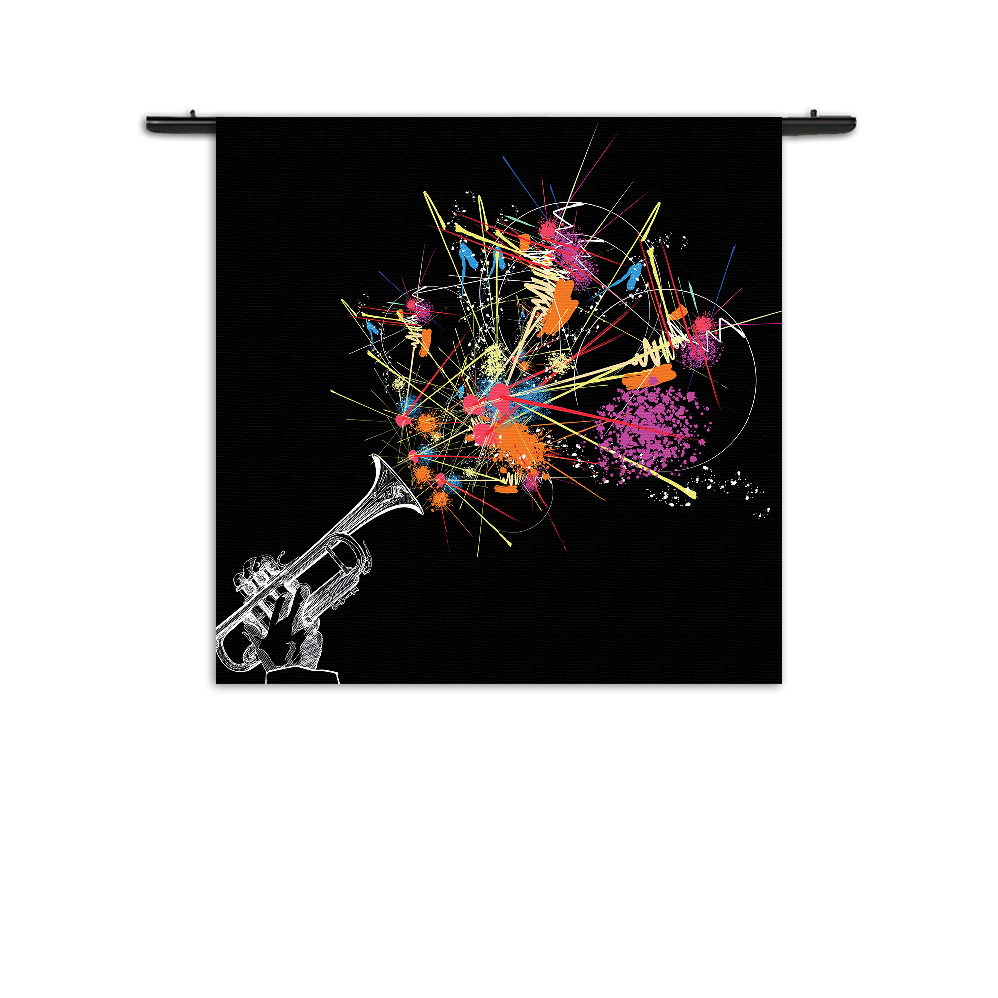 Wandkleed Trompetter Rechthoek Vierkant