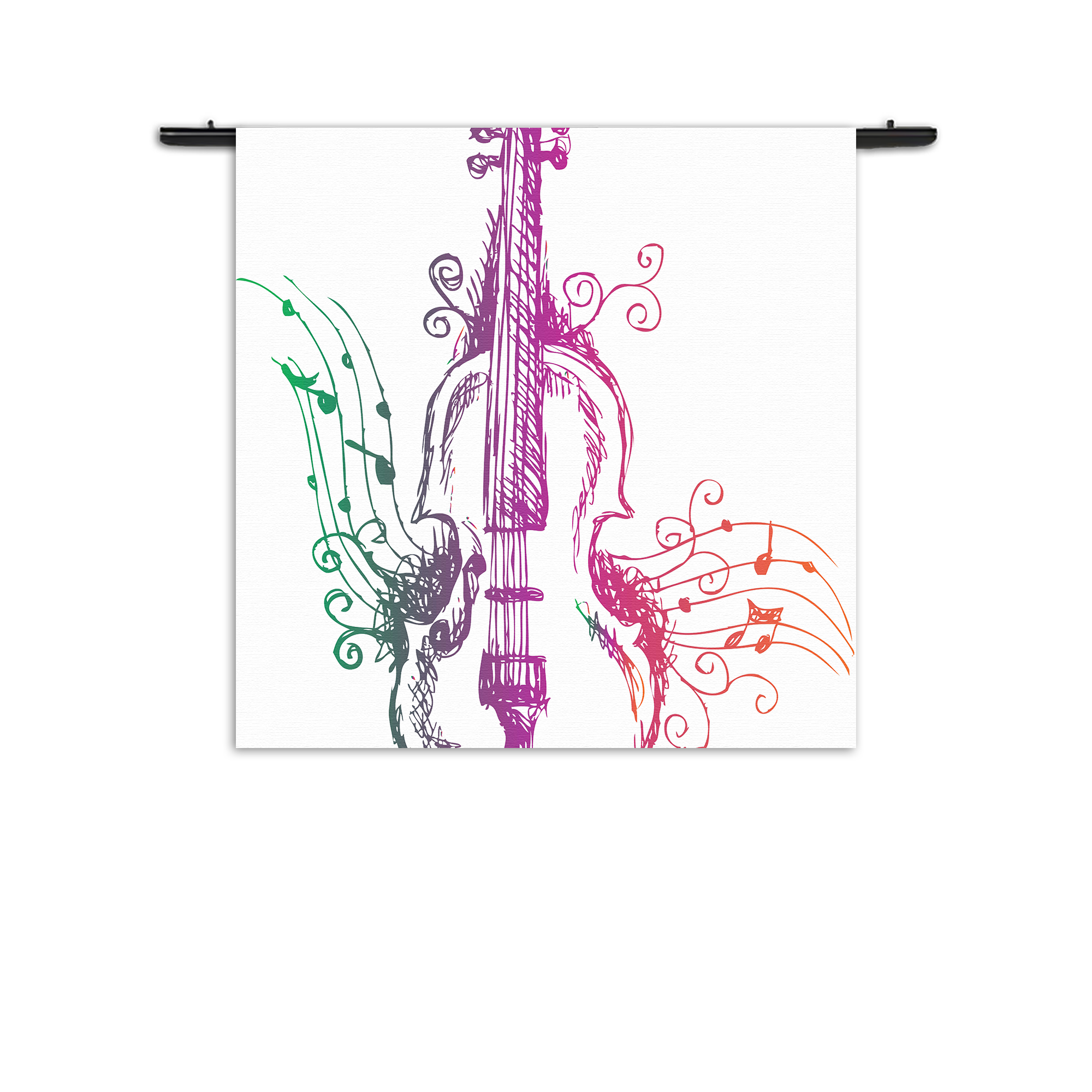 Wandkleed Viool Rechthoek Vierkant