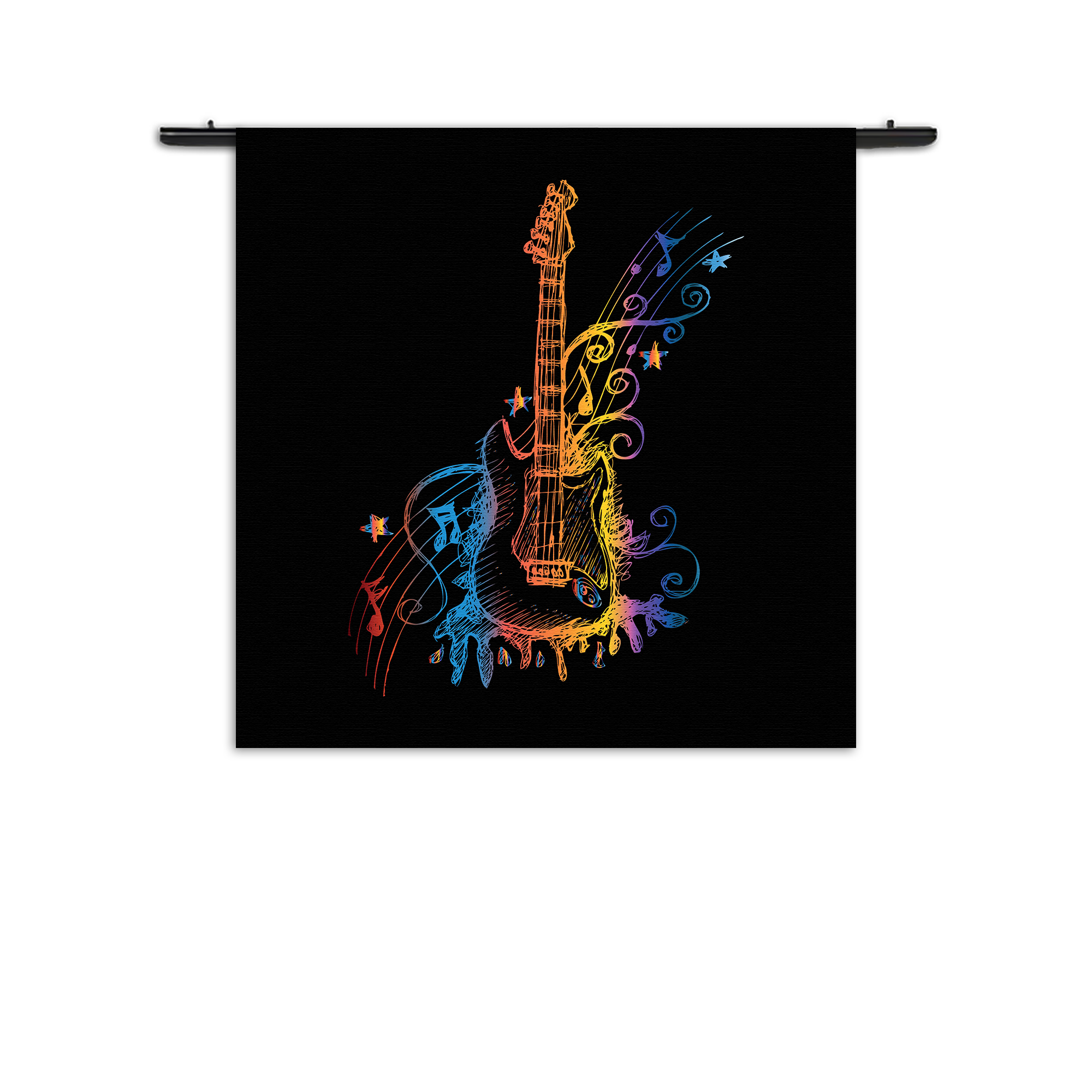 Wandkleed Rock Gitaar Rechthoek Vierkant