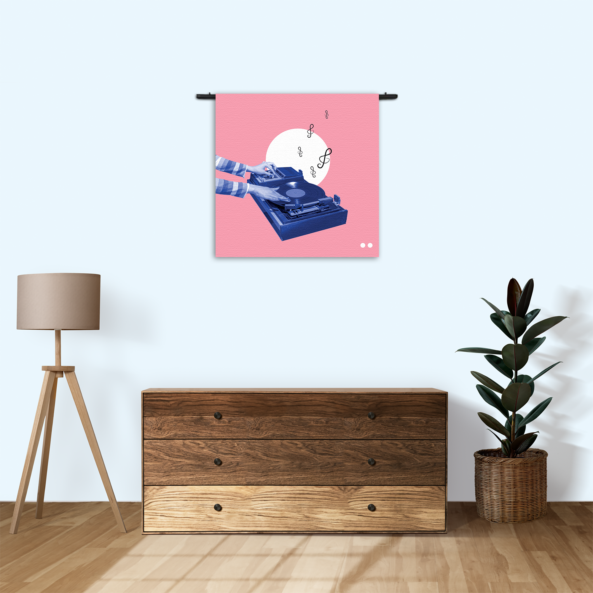 Template_Vierkant_Rond_Muziek_3-3 Wandkleed Old School DJ Rechthoek Vierkant Template Vierkant Rond Muziek 3 3