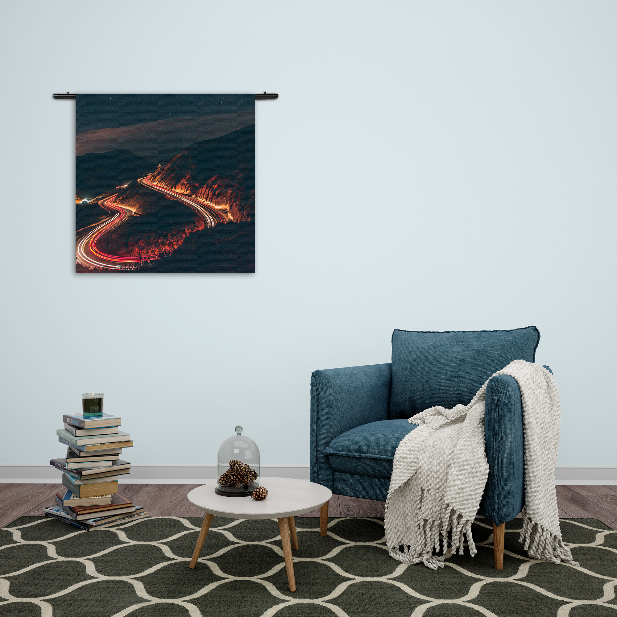 Wandkleed California Dreaming Rechthoek Vierkant Template Vierkant Rond Natuur 10 2