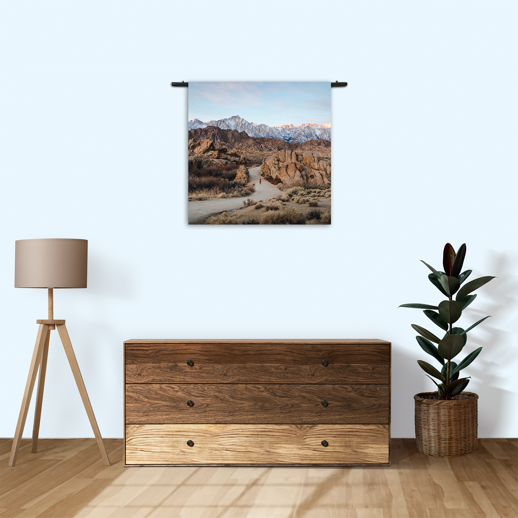 Wandkleed Mount Whitney Rechthoek Vierkant Template Vierkant Rond Natuur 16 3