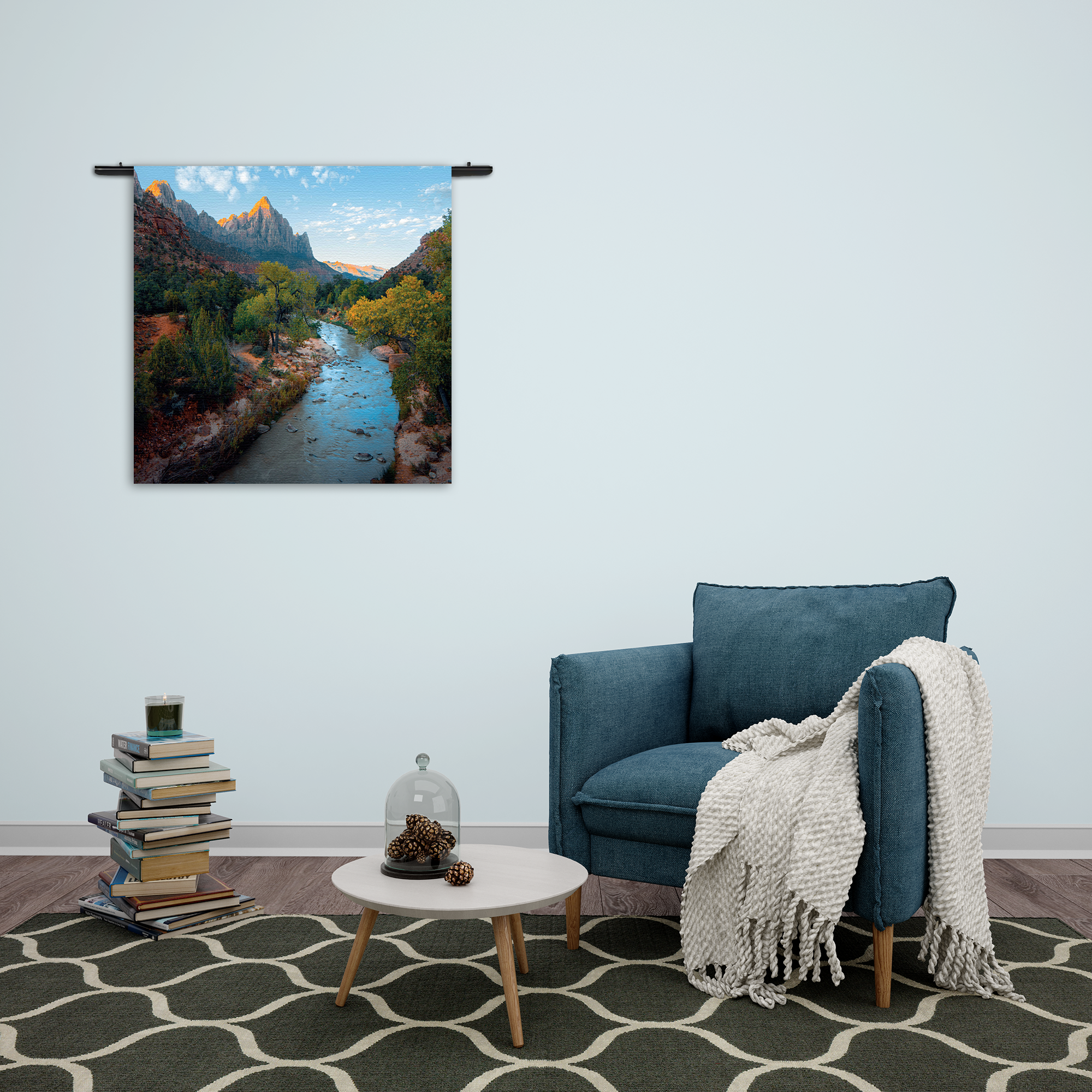 Wandkleed De rivier van ZION Rechthoek Vierkant Template Vierkant Rond Natuur 21 2