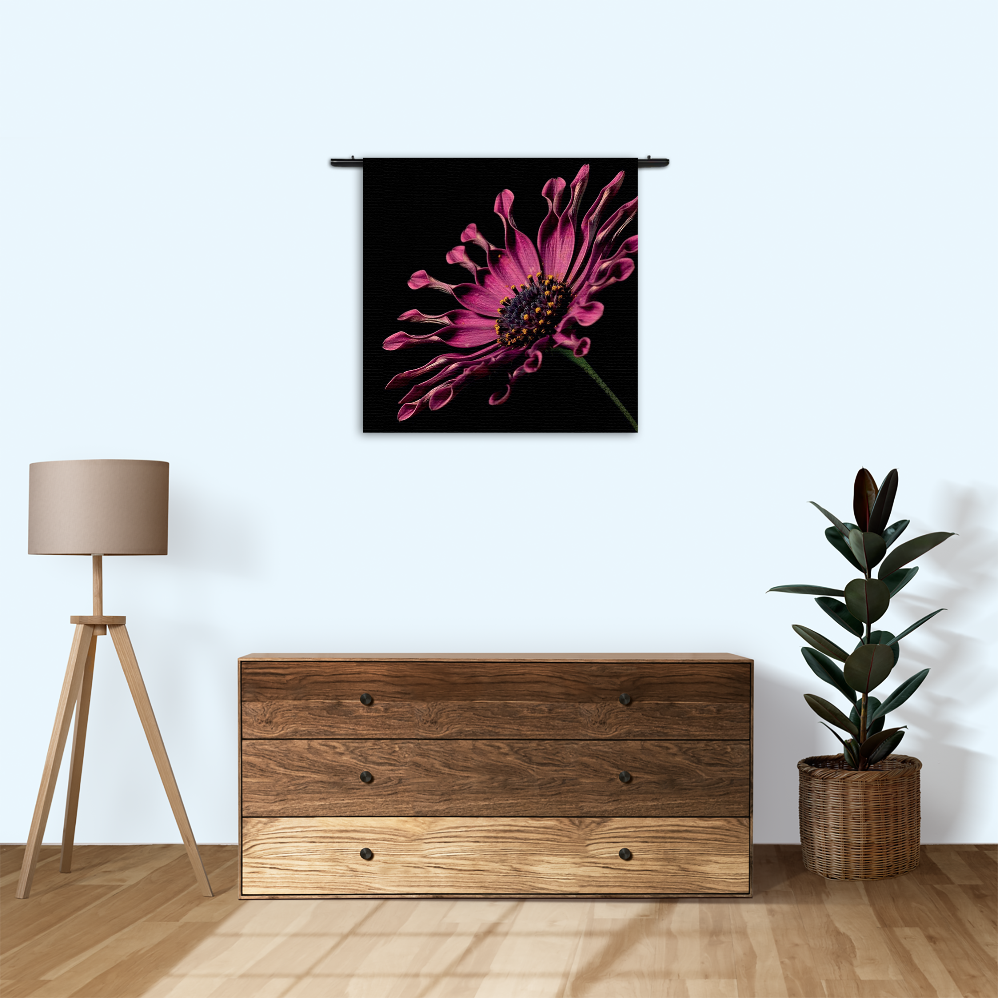 Wandkleed Aster Bloem Rechthoek Vierkant Template Vierkant Rond Natuur 22 3