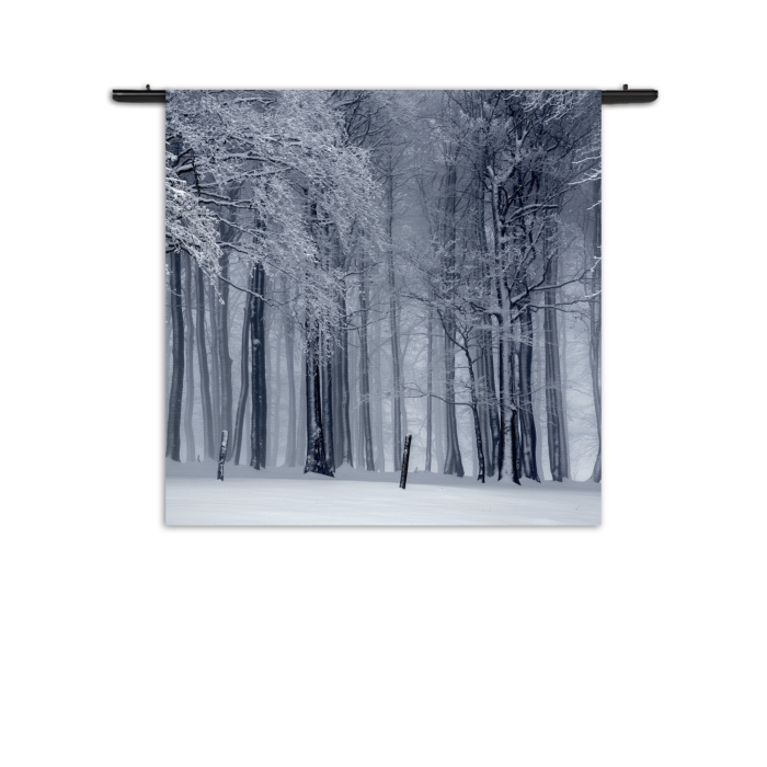 Wandkleed Het winterse bos Rechthoek Vierkant